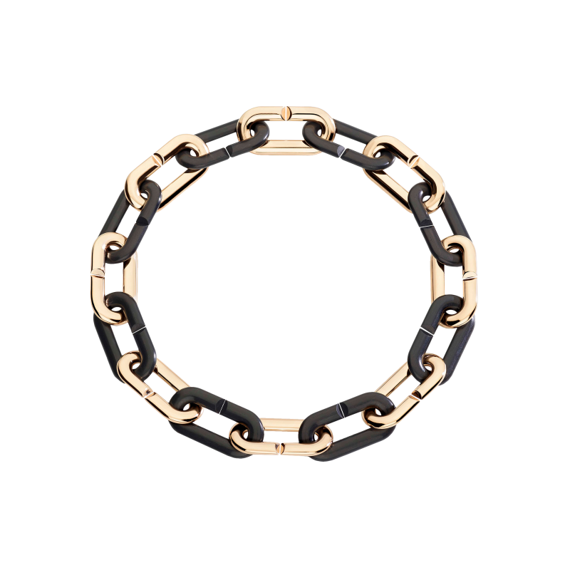 Vhernier | CATENA MON JEU MAXI IN ORO ROSA E EBANO - 001832CL218 (1)