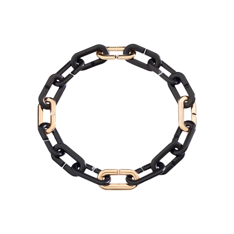 Vhernier | COLLANA MON JEU MAXI IN EBANO E ORO ROSA - 001832CL214 (1)