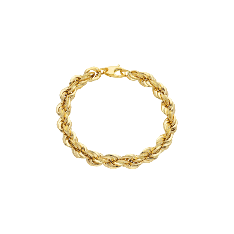 Bartorelli Italian Jewels | BRACCIALE BARTORELLI MAGLIA INTRECCIO FANTASIA PLAIN GOLD ORO GIALLO - 190174  (1)