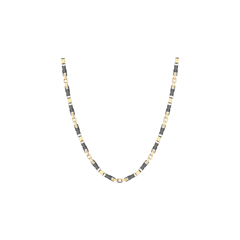 Zancan | COLLANA ZANCAN IN ORO 18KT E CERAMICA NERA - KC071G-N (1)