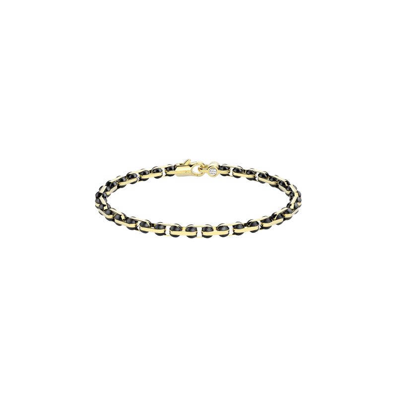 Zancan | BRACCIALE ZANCAN IN ORO 18 KT E CERAMICA NERA - KB054G-N (1)