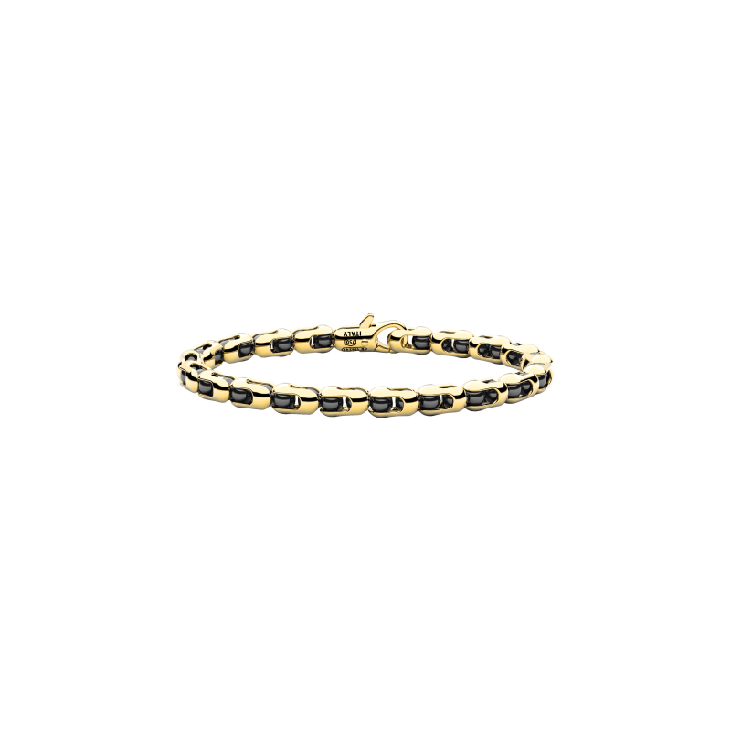 Zancan | BRACCIALE ZANCAN IN ORO 18 KT E CERAMICA NERA - KB059G-N (1)
