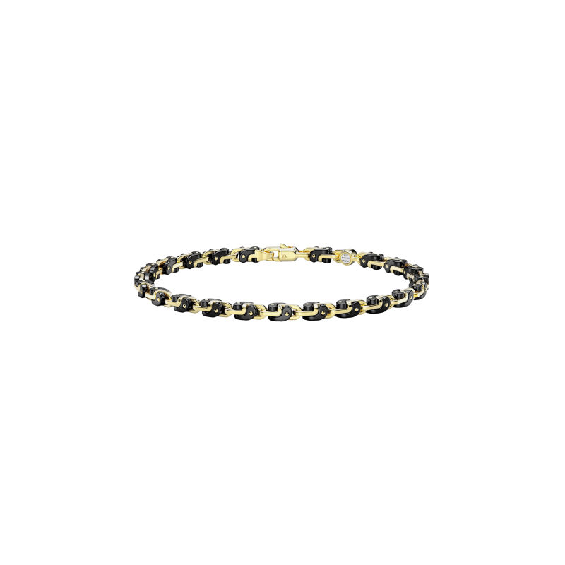 Zancan | BRACCIALE ZANCAN IN ORO 18KT E CERAMICA NERA - KB057G-N (1)