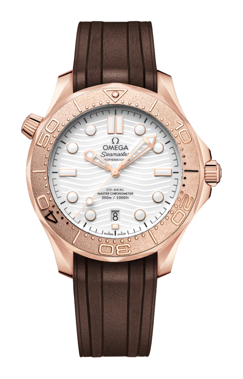 Omega | SEAMASTER DIVER 300M 42 MM, ORO SEDNA&trade; SU CAUCCI&Ugrave; - 210.52.42.20.04.001 (1)