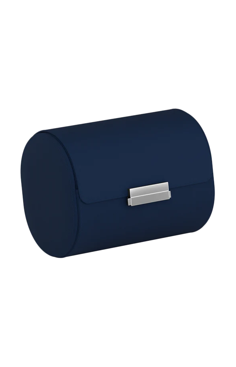 Scatola Del Tempo | POCHETTE 2 ASTUCCIO PER OROLOGI IN PELLE BLU NOTTE (2)