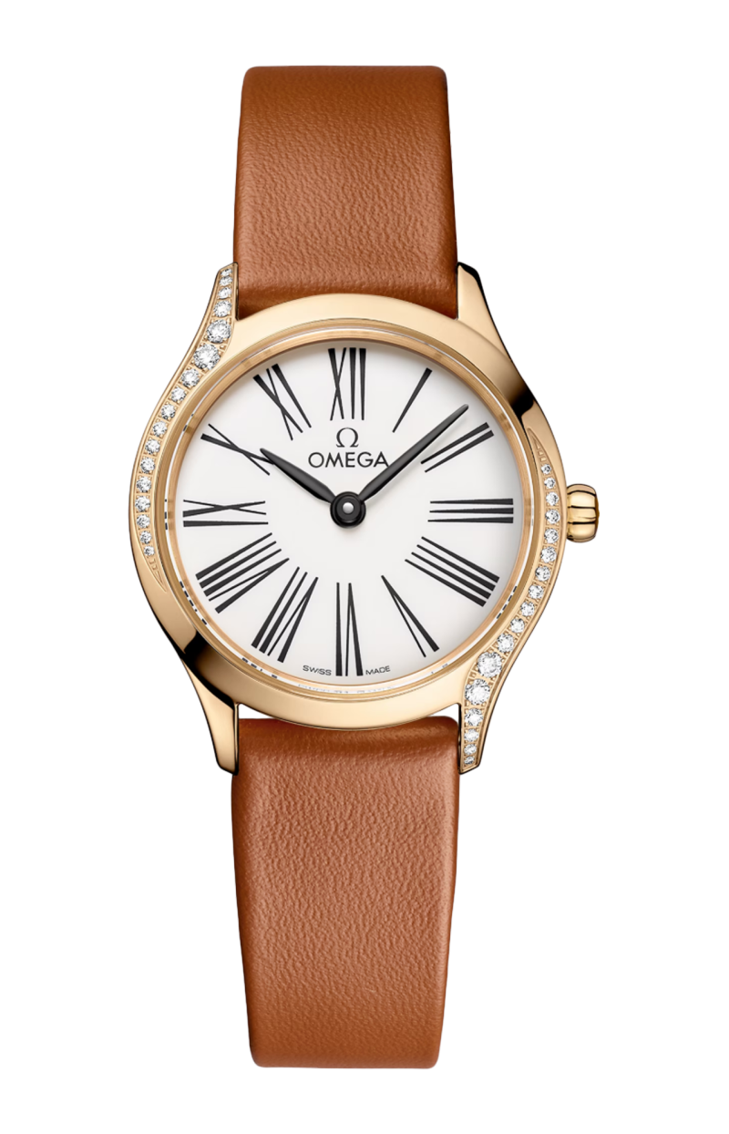 Omega | DE VILLE MINI TR&Eacute;SOR 26 MM, ORO MOONSHINE&trade; SU PELLE - 428.57.26.60.04.004 (1)