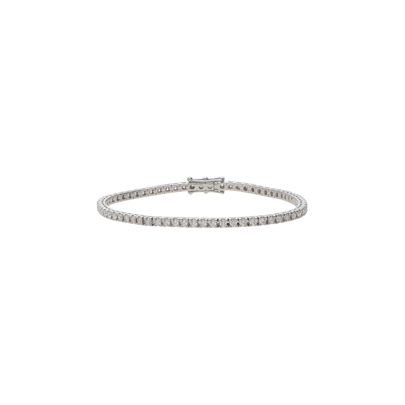 Bartorelli Italian Jewels | BRACCIALE TENNIS IN ORO BIANCO E DIAMANTI BIANCHI - 329-PRE-E (1)
