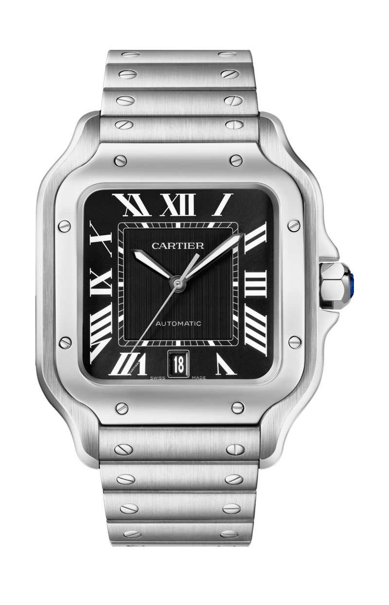 Cartier | SANTOS DE CARTIER MODELLO GRANDE, ACCIAIO, AUTOMATICO - WSSA0096 (1)