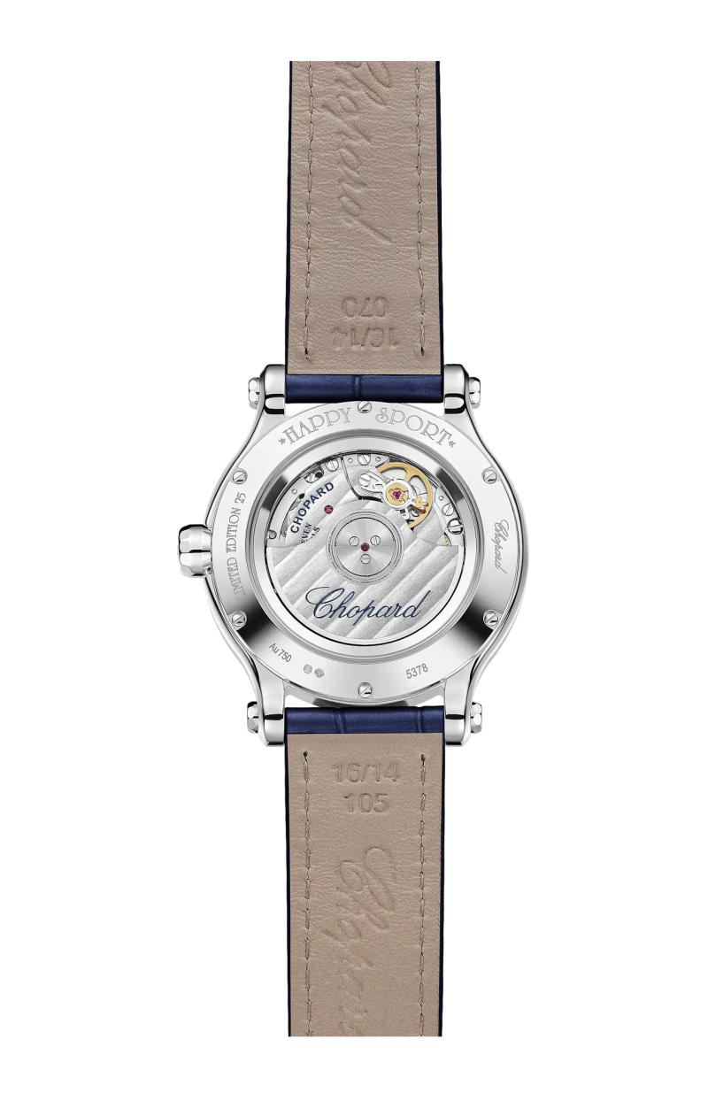 Chopard | HAPPY SPORT 33M, AUTOMATICO, ORO BIANCO ETICO, DIAMANTI - 275378 (2)