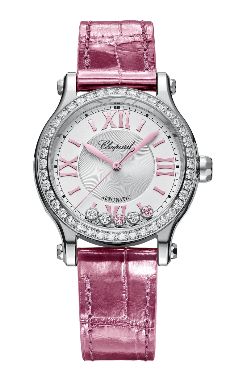Chopard | HAPPY SPORT 33 MM, AUTOMATICO, LUCENT STEEL&trade;, DIAMANTI, TORMALINE - LIMITED EDITION - 278608 (1)