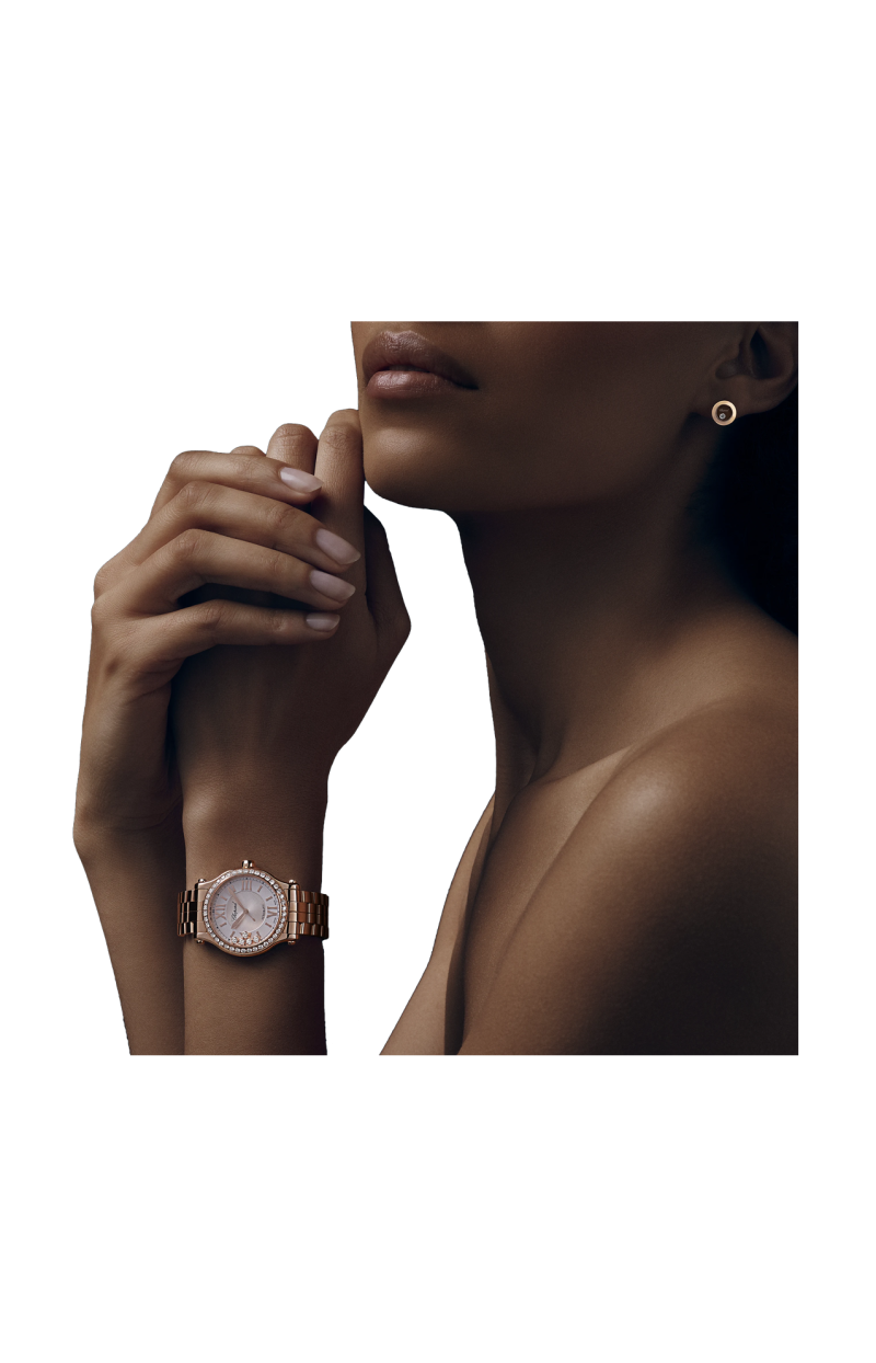 Chopard | HAPPY SPORT 33 MM, AUTOMATICO, ORO ROSA ETICO, DIAMANTI - 275378 (5)