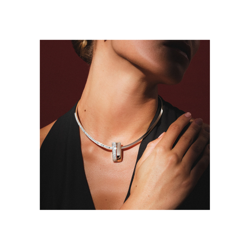 Dada Arrigoni | COLLANA TEGOLA DEMI PAV&Eacute; IN ORO PALE YELLOW - DTG02CAPYDI (2)