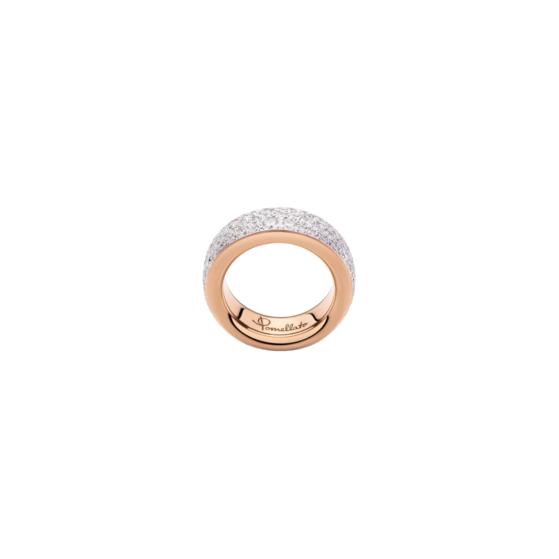Pomellato | ANELLO ICONICA SLIM IN ORO ROSA E PAV&Eacute; DI DIAMANTI - PAC4008O7WHRDB000 (3)