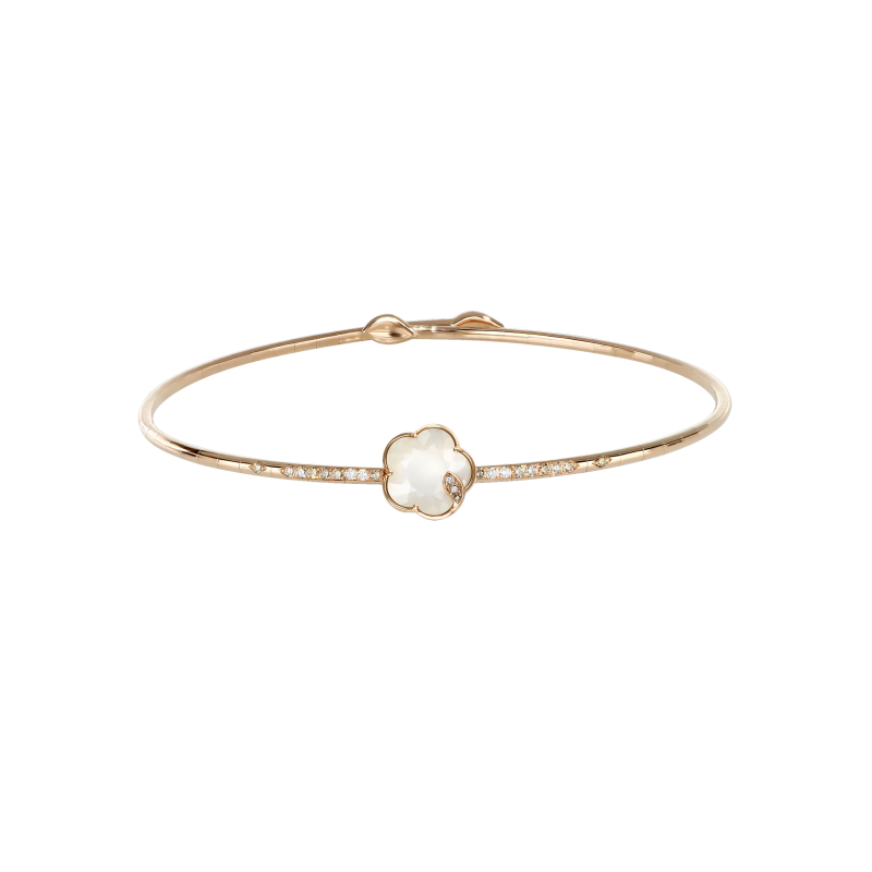 Pasquale Bruni | CHOKER PETIT JOLI LUNAIRE GIROCOLLO IN ORO ROSA CON GEMMA PERLA DI LUNA E DIAMANTI - 16563R (1)