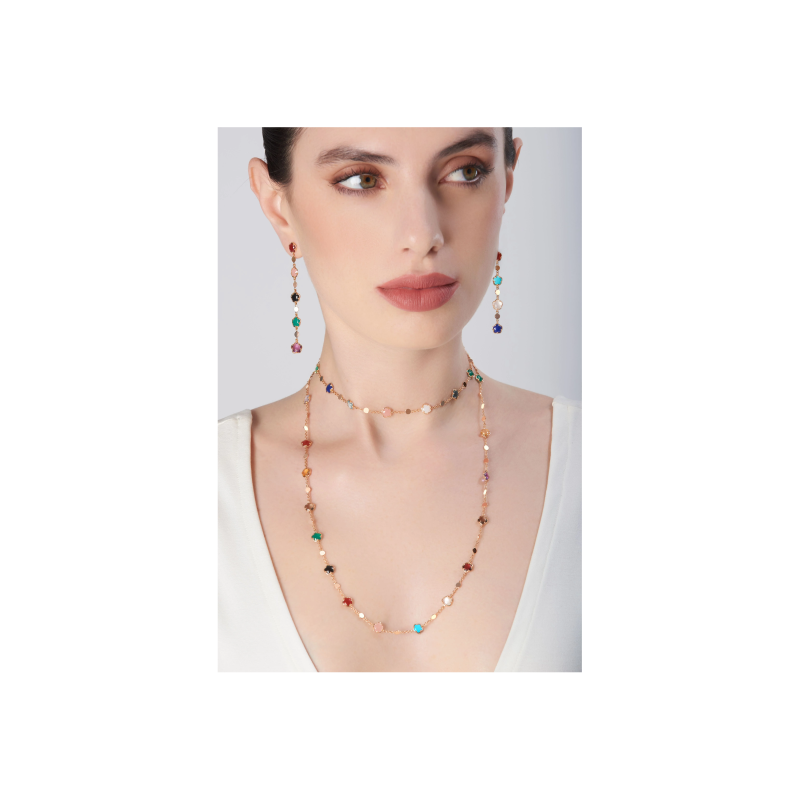 Pasquale Bruni | SAUTOIR FIGLIA DEI FIORI IN ORO ROSA CON AGATA VERDE, CORNIOLA ROSSA, ONICE, PIETRA DI LUNA BIANCA, CALCEDONIO ROSA, CITRINO, AMETISTA, TOPAZIO BLU LONDON, QUARZO FUM&Eacute;, TOPAZIO BLU, LAPISLAZZULI, CRISOPRASIO, GRANATO ROSSO, TURCHESE, AGATA BIANCA, CALCEDONIO AZZURRO E DIAMANTI - 16705R (4)