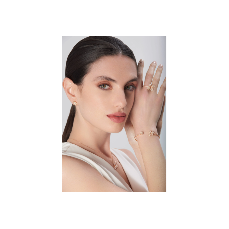 Pasquale Bruni | BRACCIALE PETIT GARDEN IN ORO ROSA CON DIAMANTI, FIORE PICCOLO - 15424RX (2)