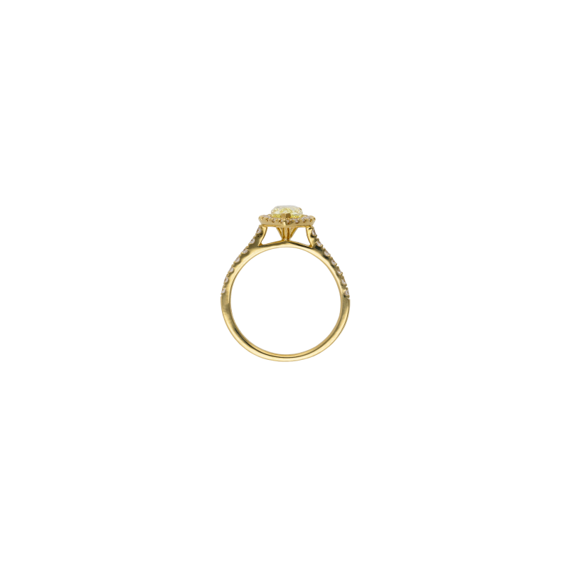 Bartorelli Italian Jewels | ANELLO IN ORO GIALLO CON DIAMANTE GOCCIA FANCY YELLOW E DEMI-PAV&Eacute; DI DIAMANTI BIANCHI - 035-VR25670 (3)