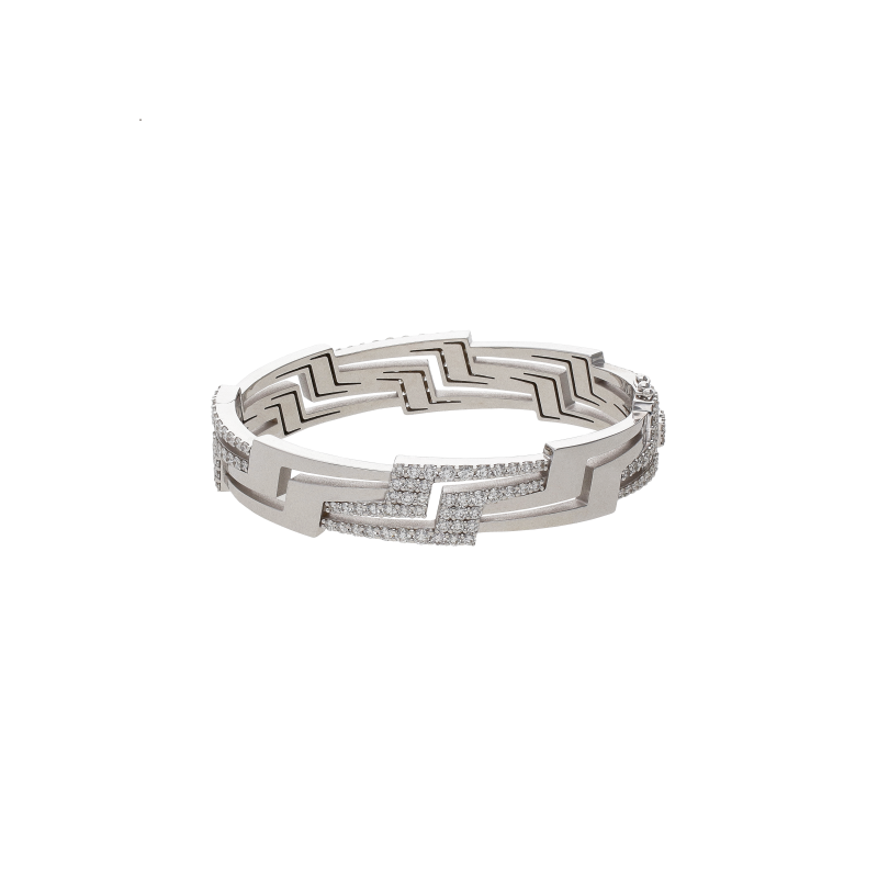 Bartorelli Italian Jewels | BRACCIALE RIGIDO IN ORO BIANCO E DIAMANTI - BRFULMINIGRANDEBRILL (1)
