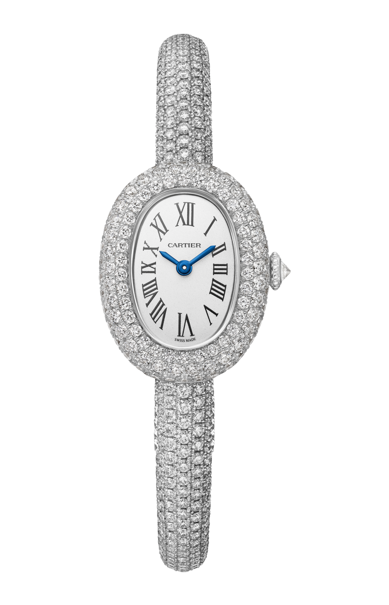 Cartier | BAIGNOIRE MODELLO MINI, ORO BIANCO, DIAMANTI, QUARZO - HPI01822 (1)