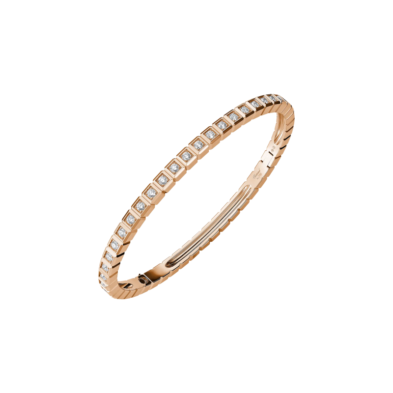 Chopard | CHOPARD - BRACCIALE GIUNCO ICE CUBE, ORO ROSA ETICO, PAV&Eacute; DI DIAMANTI - 858350 (1)