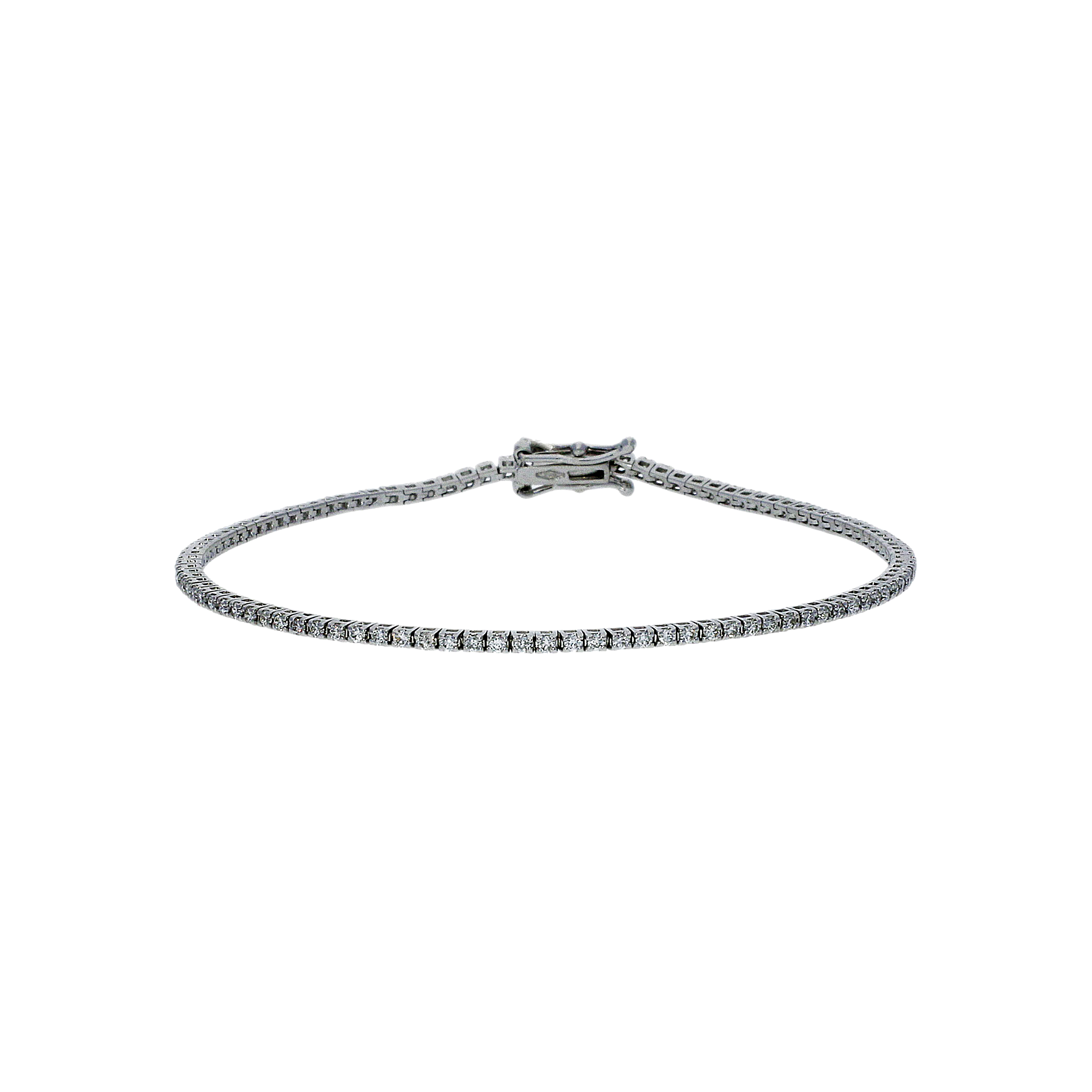 Bartorelli Italian Jewels | Bracciale tennis in oro bianco 18 carati  e diamanti bianchi taglio brillante - DB6971DW (1)