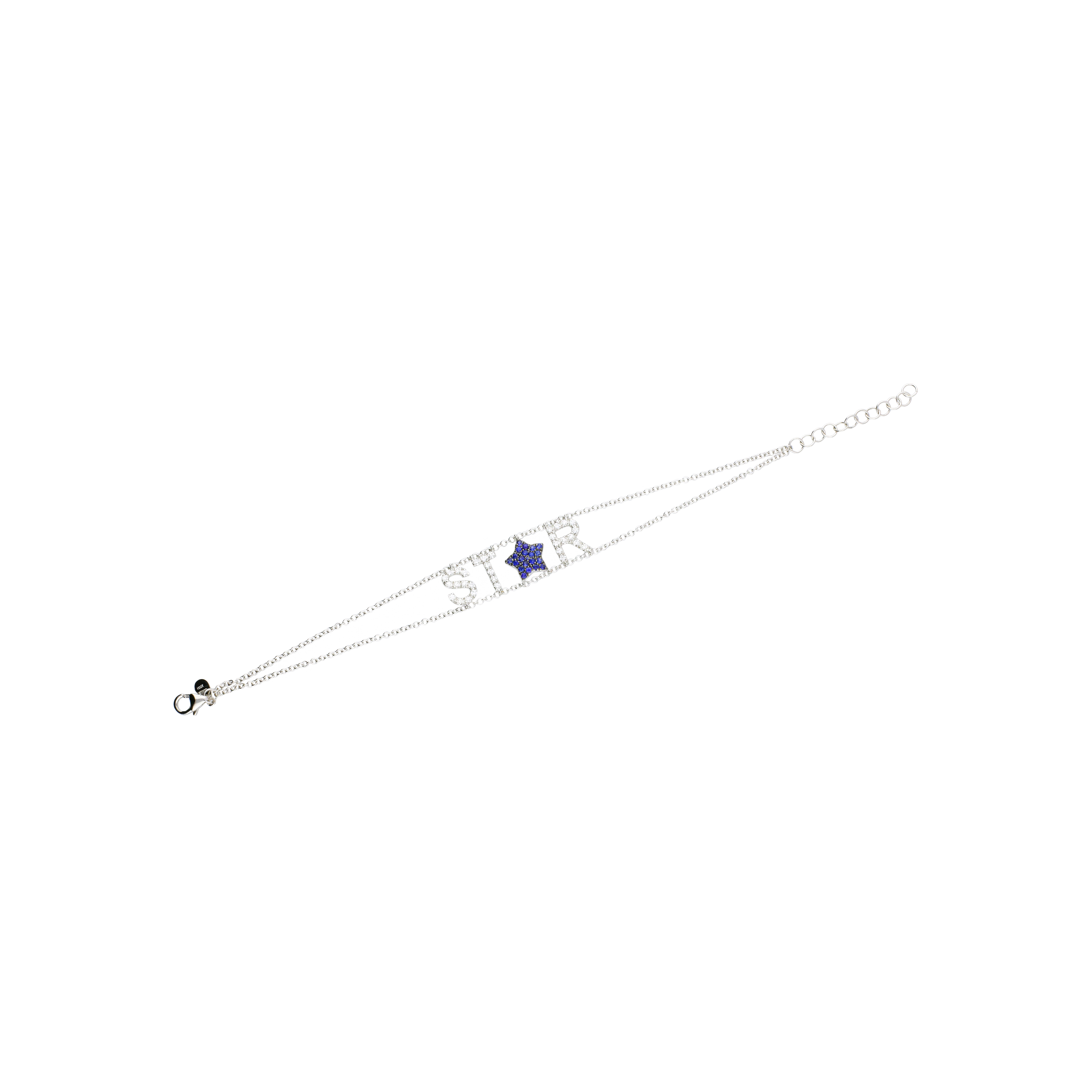 Bartorelli Italian Jewels | STAR - Bracciale in oro bianco, diamanti bianchi e zaffiri - FB2424-4B001008N (1)