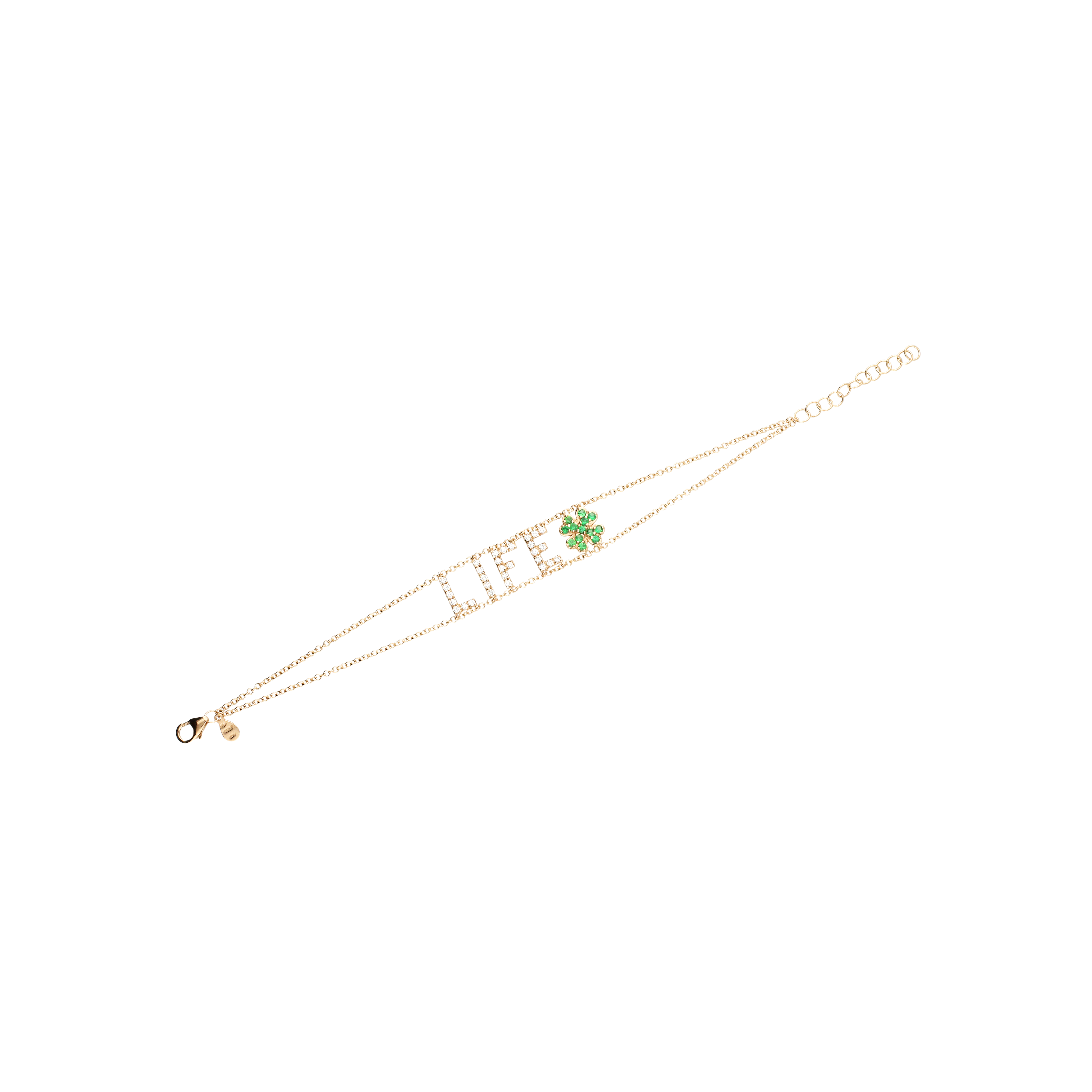 Bartorelli Italian Jewels | LIFE - Bracciale in oro rosa, diamanti bianchi e tsavorite - FB2424-5R001013 (1)