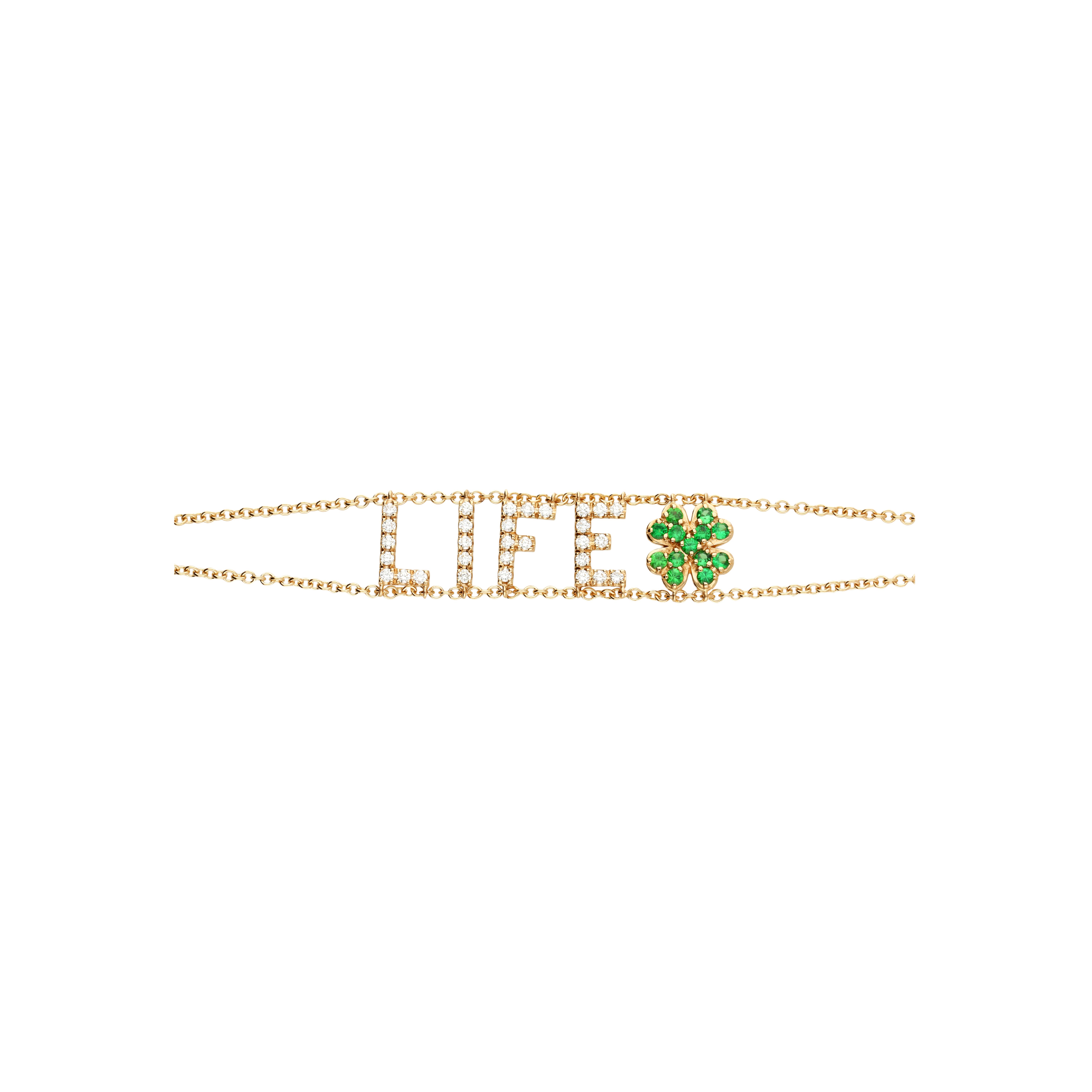 Bartorelli Italian Jewels | LIFE - Bracciale in oro rosa, diamanti bianchi e tsavorite - FB2424-5R001013 (2)