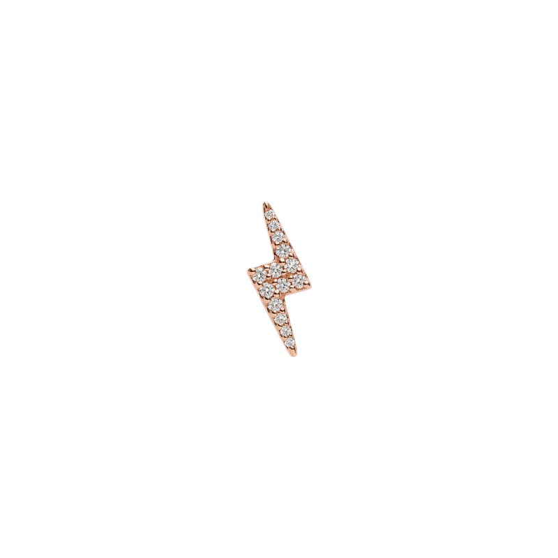 Bartorelli Italian Jewels | MONO ORECCHINO FULMINE IN ORO ROSA E DIAMANTI BIANCHI - MONOBOCFULMINEELSINGOLOORDIABIA (1)