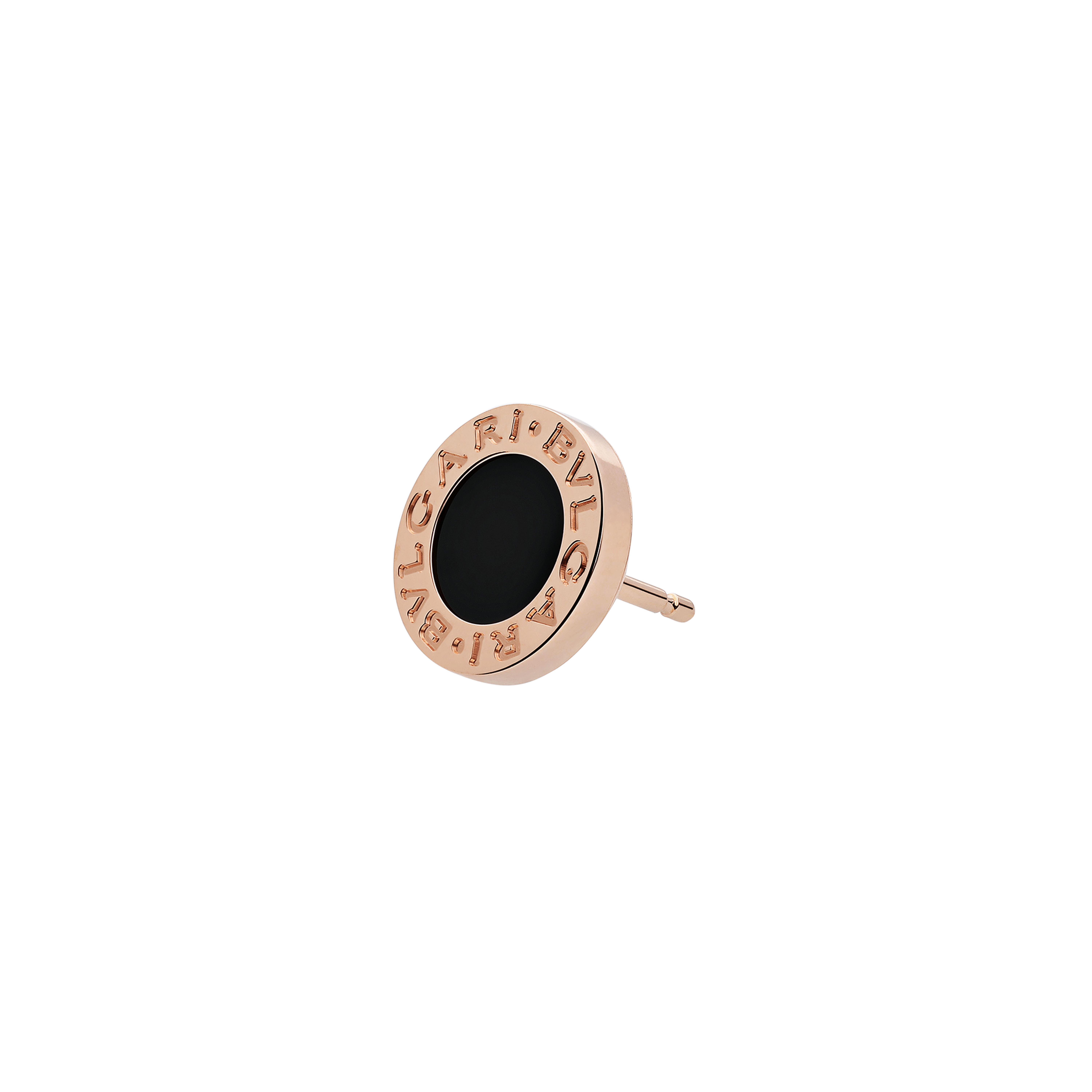 Bulgari | ORECCHINO BVLGARI BVLGARI IN ORO ROSA E ONICE - OR858198 - OR858198 (2)