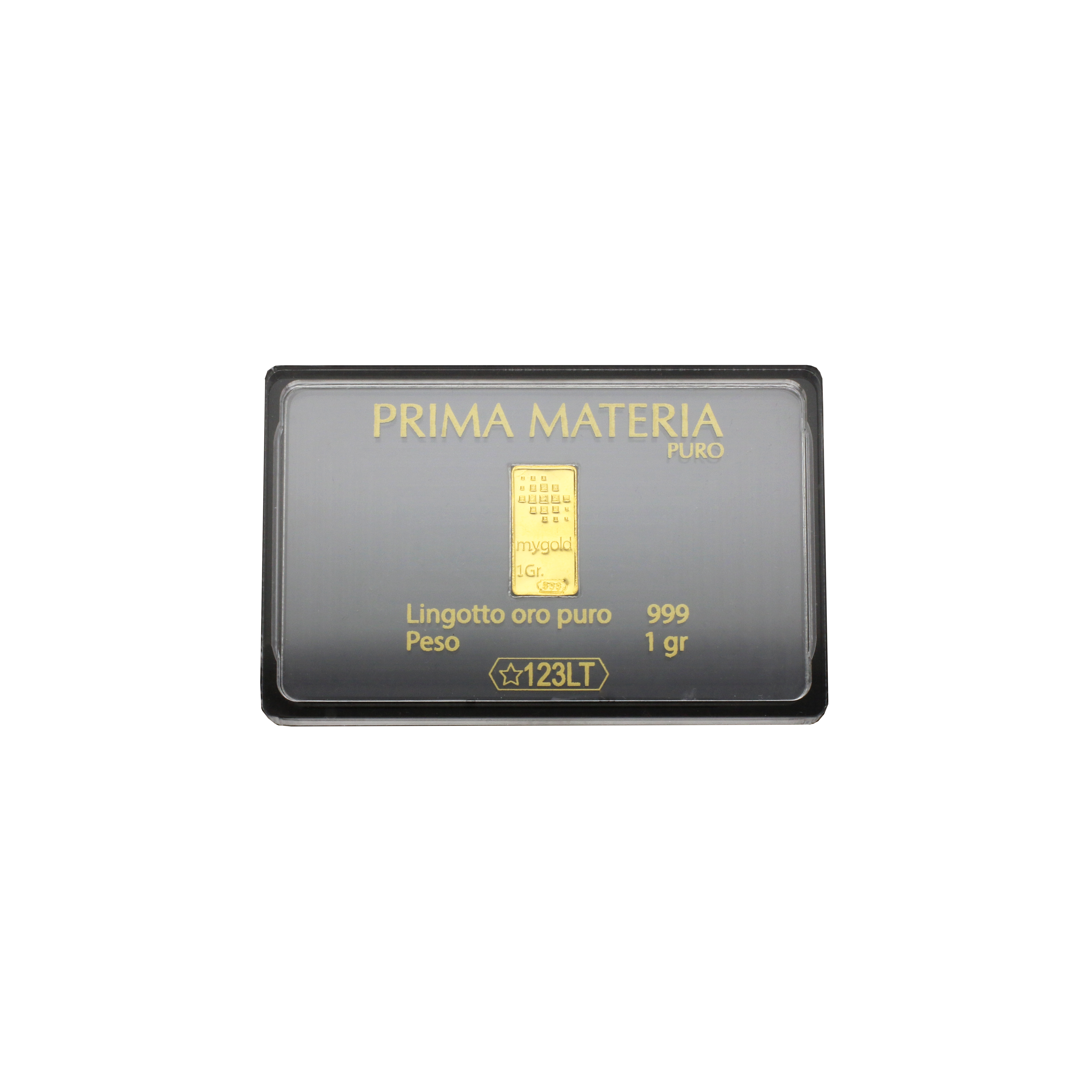 Prima Materia | PRIMA MATERIA BLISTER 1 LINGOTTO ORO PURO 999 (24 CARATI) DA 1 GR. - PMG1GR (1)