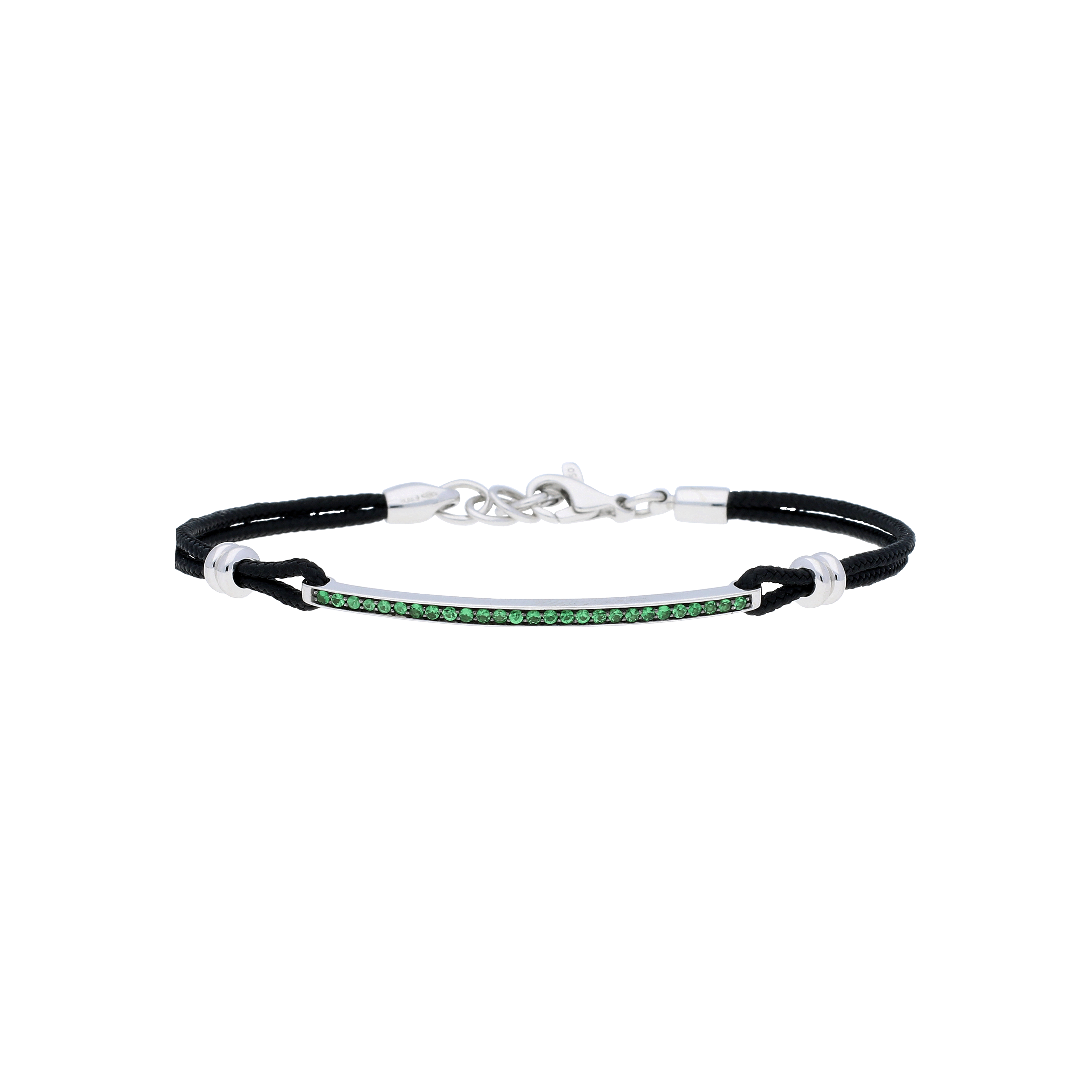Bartorelli Italian Jewels | BRACCIALE IN CORDA DEMI-TENNIS IN ORO BIANCO E TSAVORITE - VB08838TSW (1)