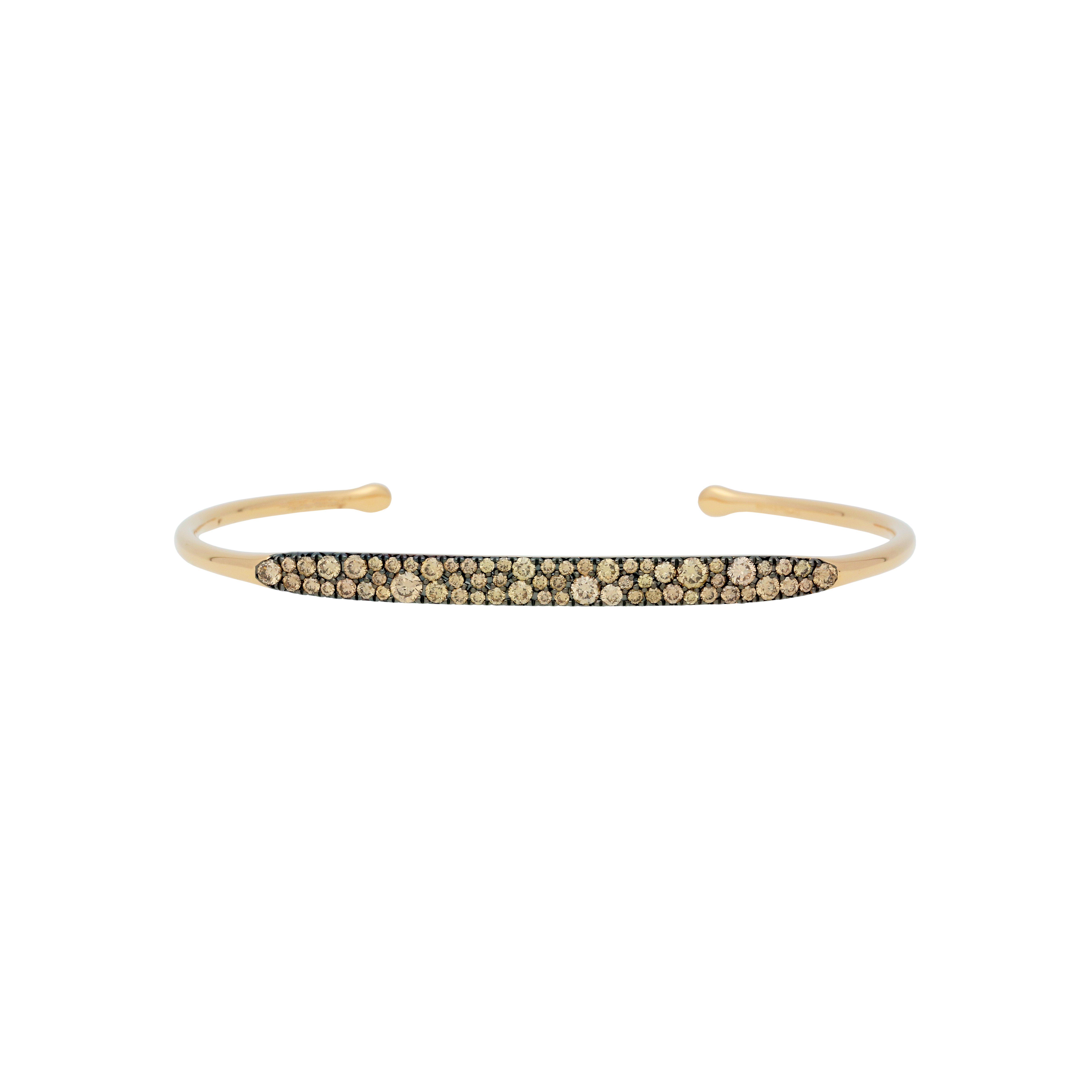 Bartorelli Italian Jewels | BRACCIALE RIGIDO IN ORO ROSA E DIAMANTI BROWN - VB24932DBP (1)