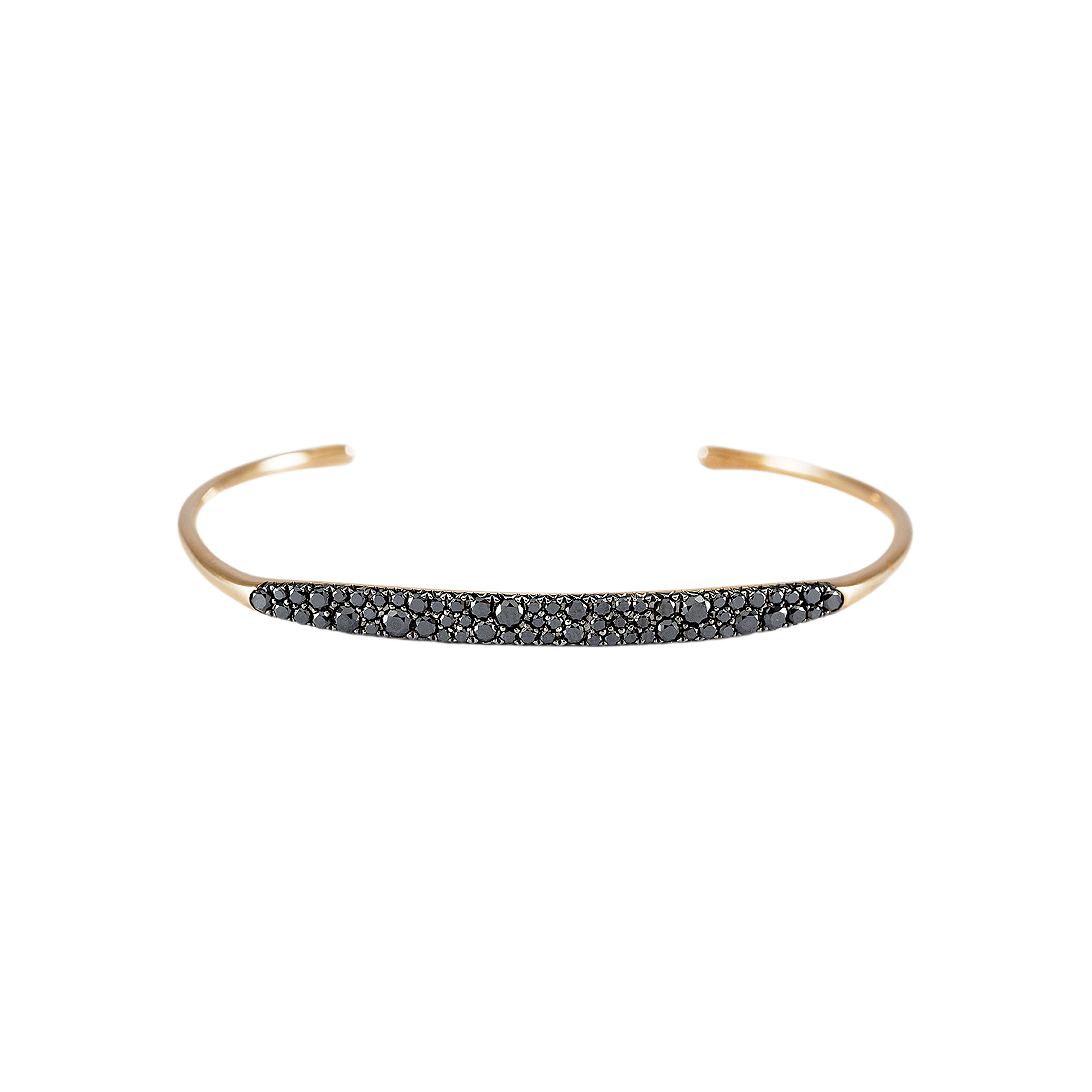 Bartorelli Italian Jewels | BRACCIALE RIGIDO IN ORO ROSA CON DIAMANTI NERI - VB24932DKP (1)