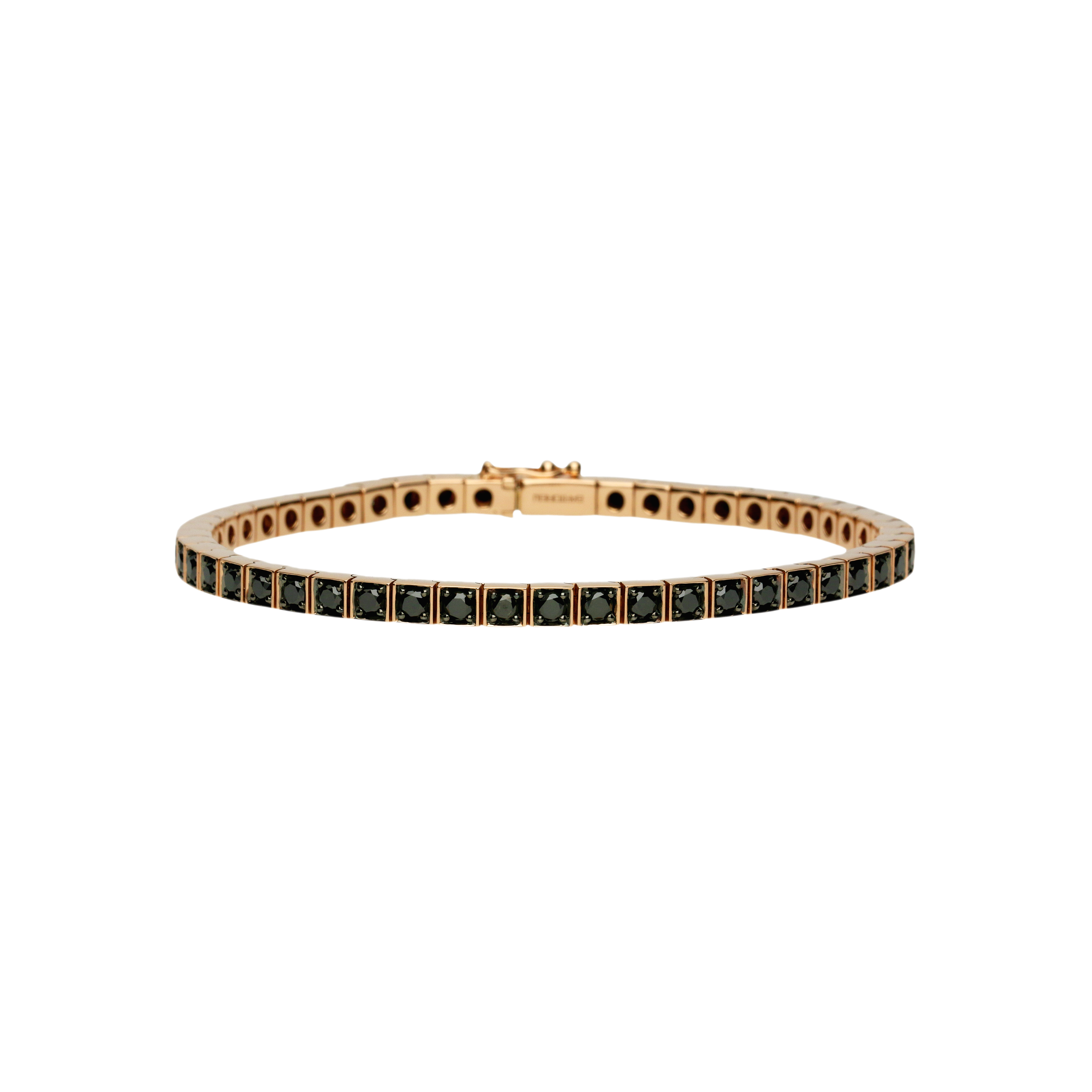 Bartorelli Italian Jewels | Bracciale Tennis in oro rosa e diamanti neri - VB25887DKP09 (1)