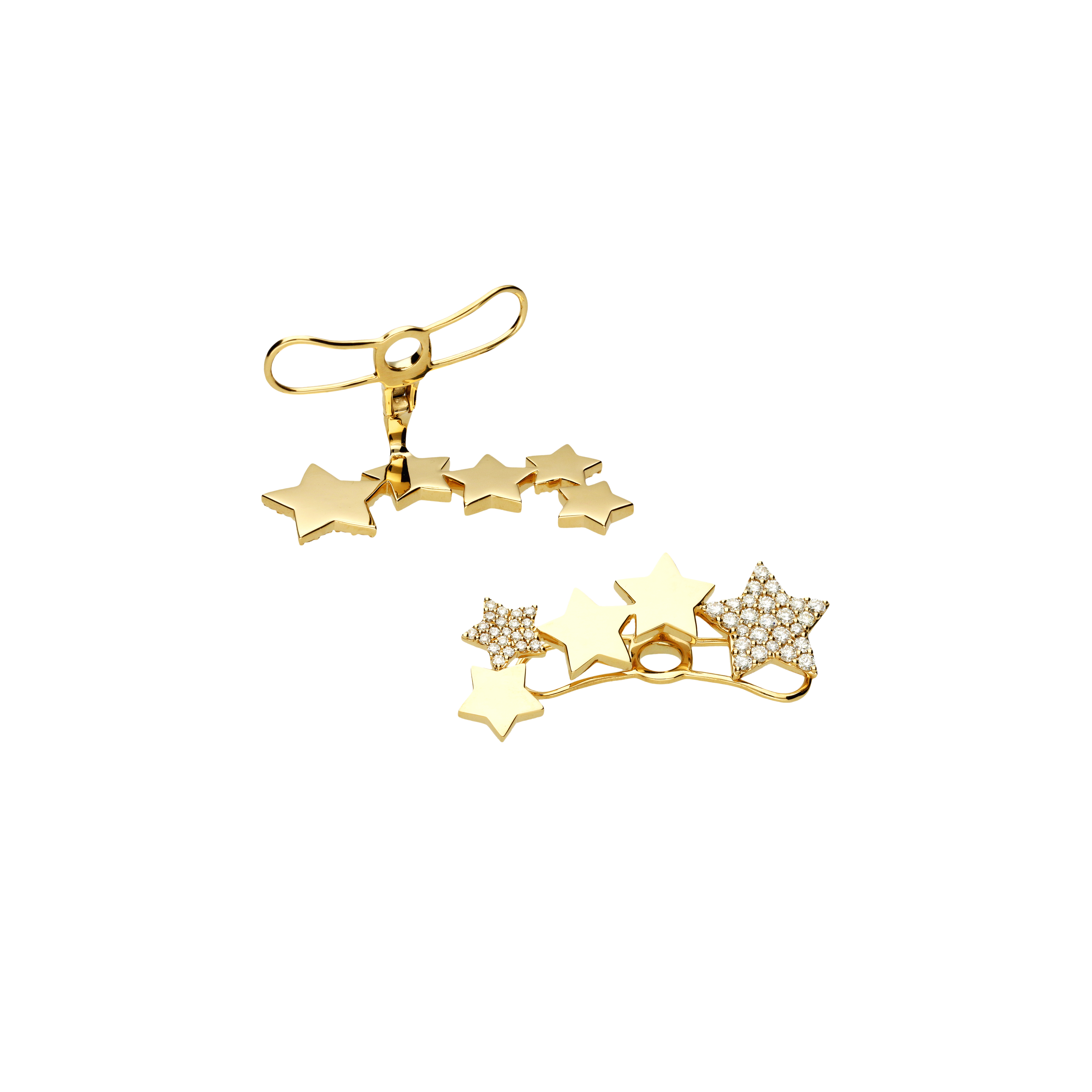 Bartorelli Italian Jewels | ORECCHINI STELLE A LOBO ORO ROSA E DIAMANTI - VE26486DP (1)