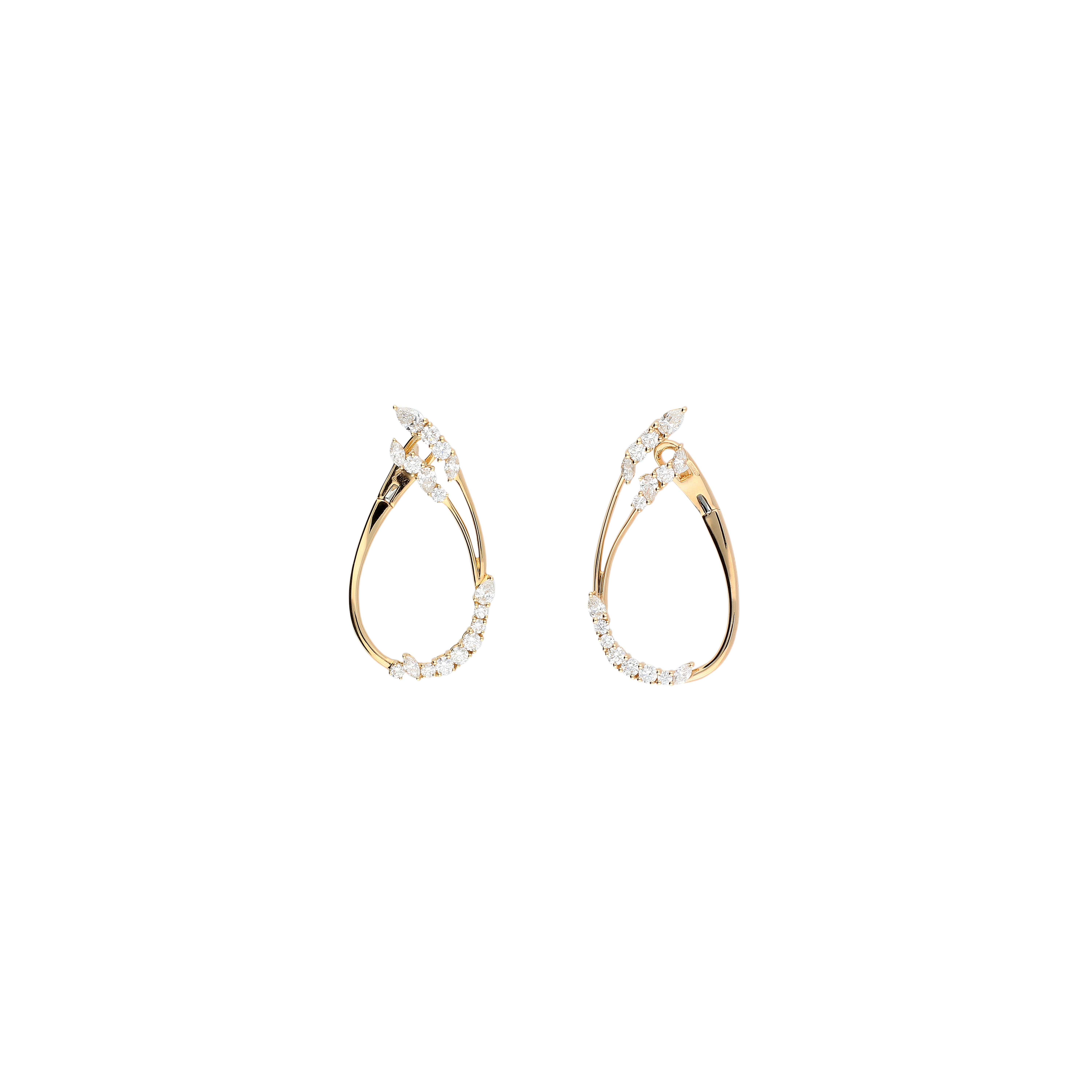 Bartorelli Italian Jewels | ORECCHINI IN ORO ROSA CON DIAMANTI BIANCHI - VE26552DP (1)