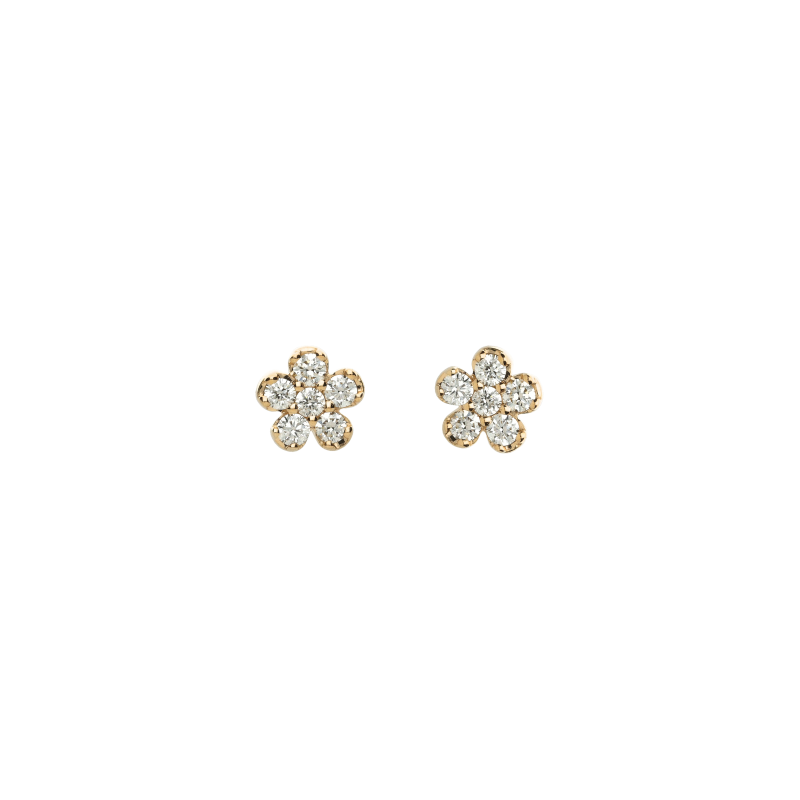 Bartorelli Italian Jewels | ORECCHINI FIORE IN ORO ROSA CON DIAMANTI - VE27370DP (1)