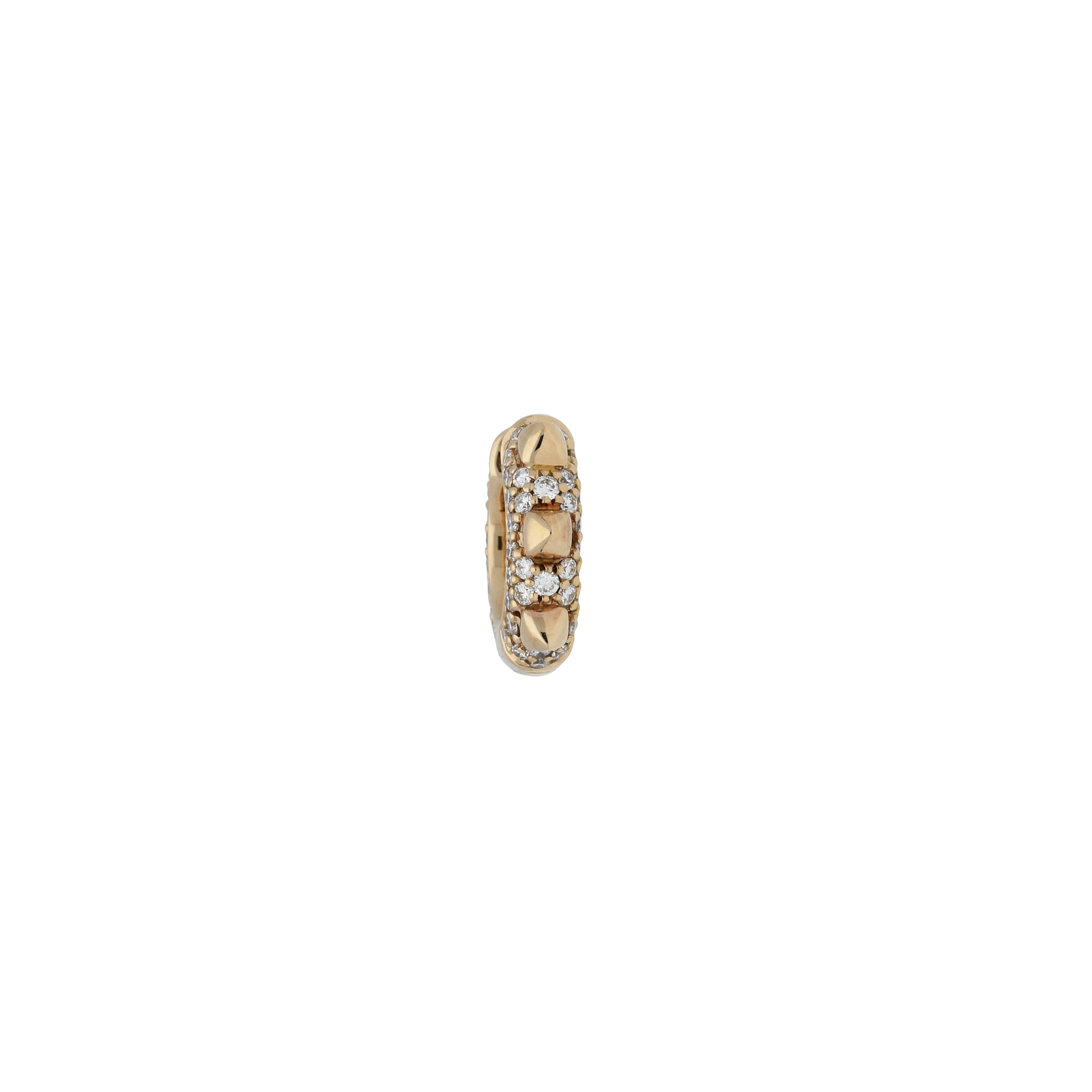 Bartorelli Italian Jewels | MONO ORECCHINO CERCHIETTO IN ORO ROSA PAVE' DIAMANTI - VE27813DP-MONO (1)