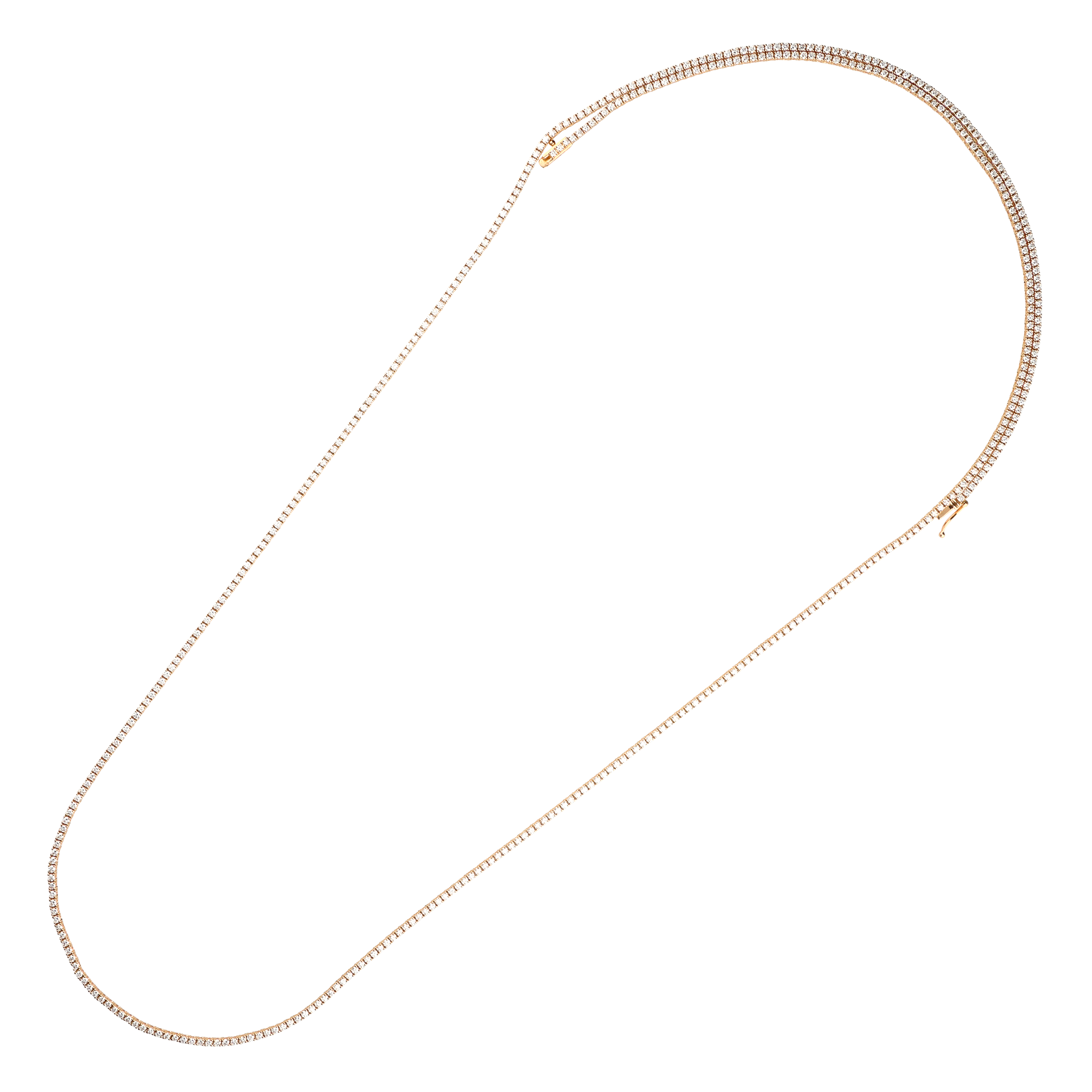 Bartorelli Italian Jewels | Collana tennis in oro rosa e diamanti bianchi - Lunghezza 90 cm. - VN00626DP (1)