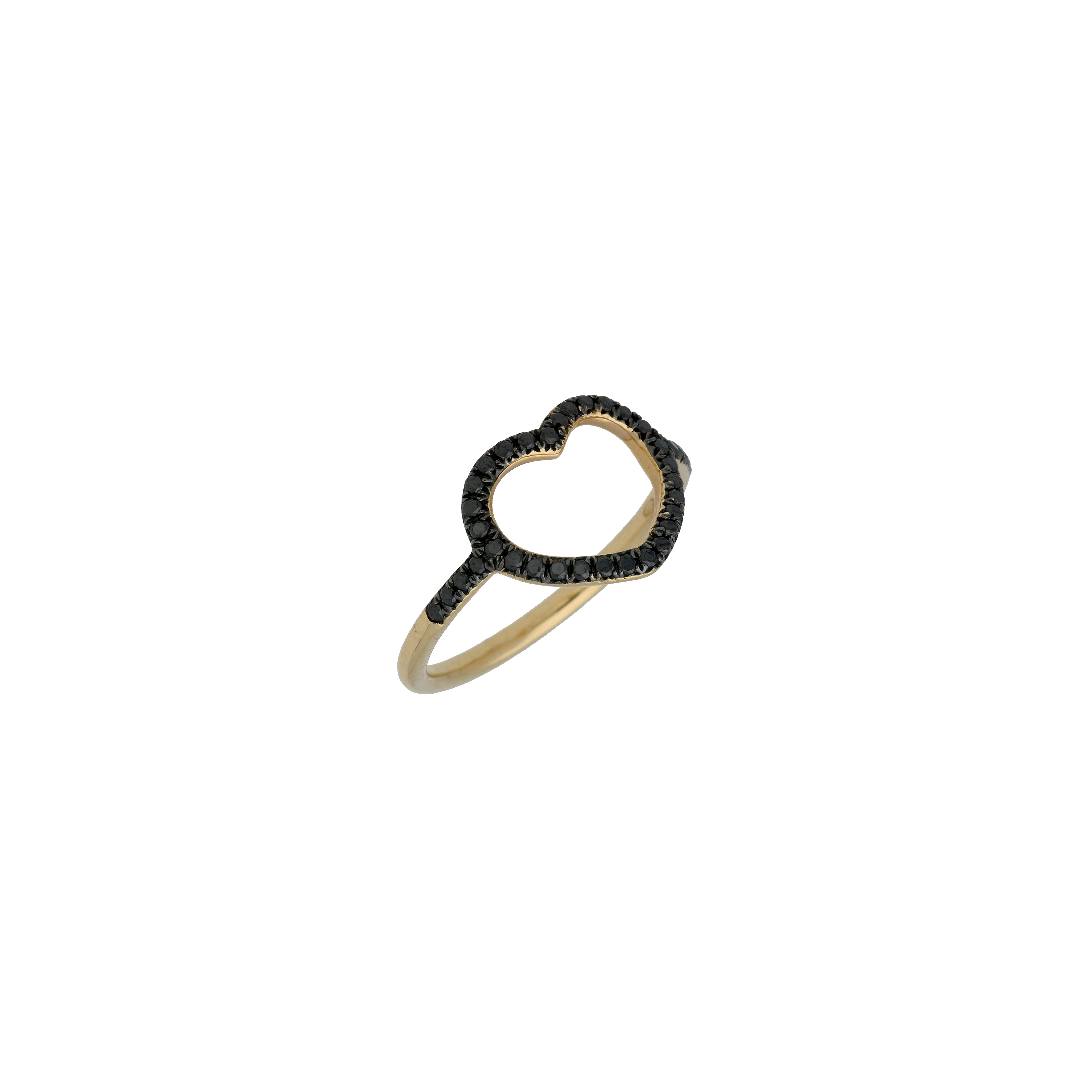 Bartorelli Italian Jewels | ANELLO CUORE IN ORO ROSA CON DIAMANTI NERI - VR24391DKP (1)