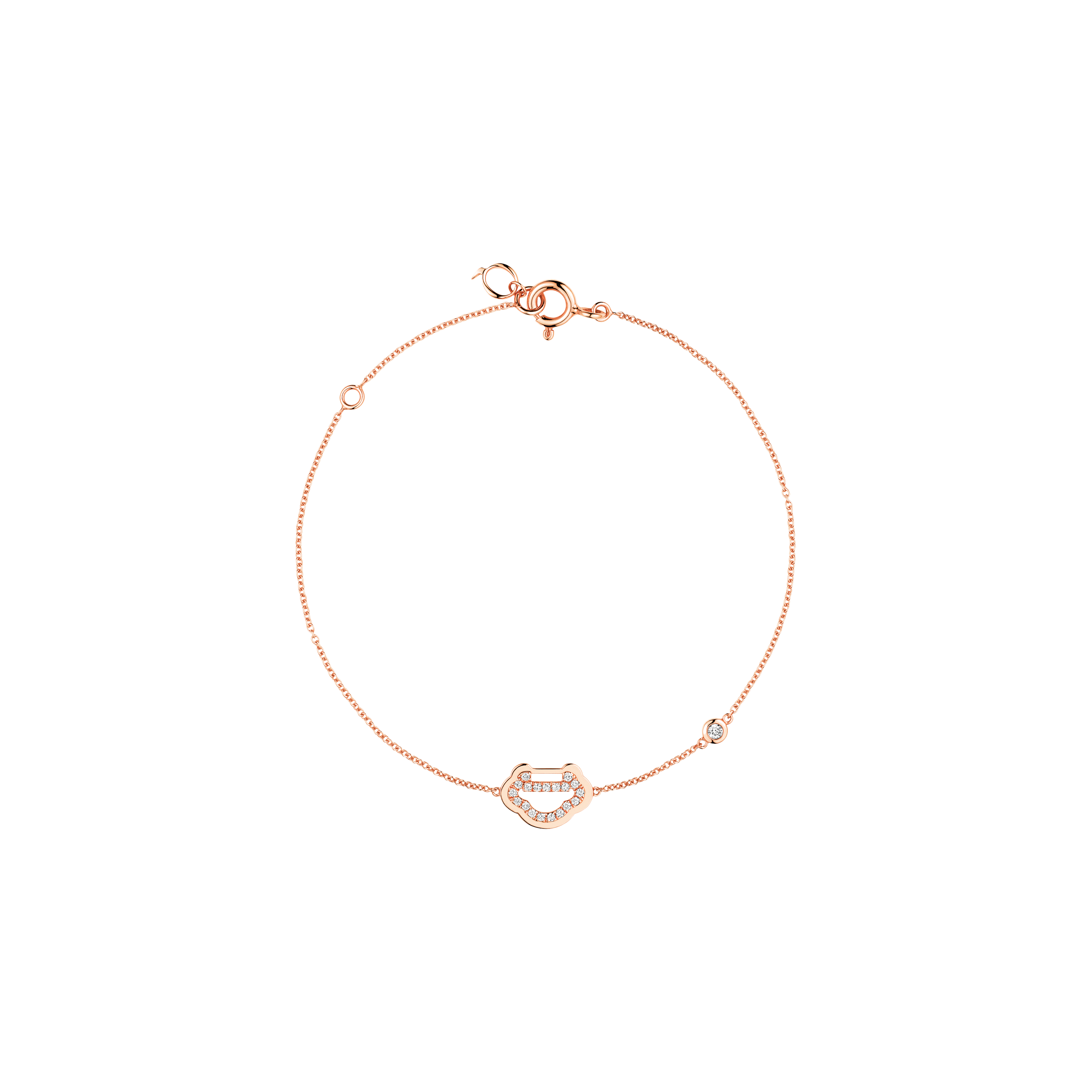 Qeelin | BRACCIALE PETITE YU YI IN ORO ROSA E DIAMANTI - YY-BR0005B-RGD - YYBPT5BRGDI (1)