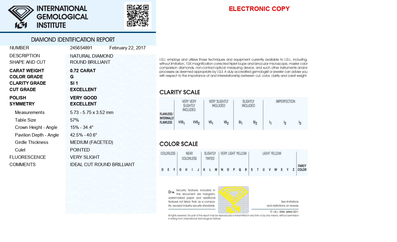 Bartorelli Italian Jewels | ANELLO SOLITARIO IN ORO BIANCO E DIAMANTE CERTIFICATO IGI - BAAN114 (2)
