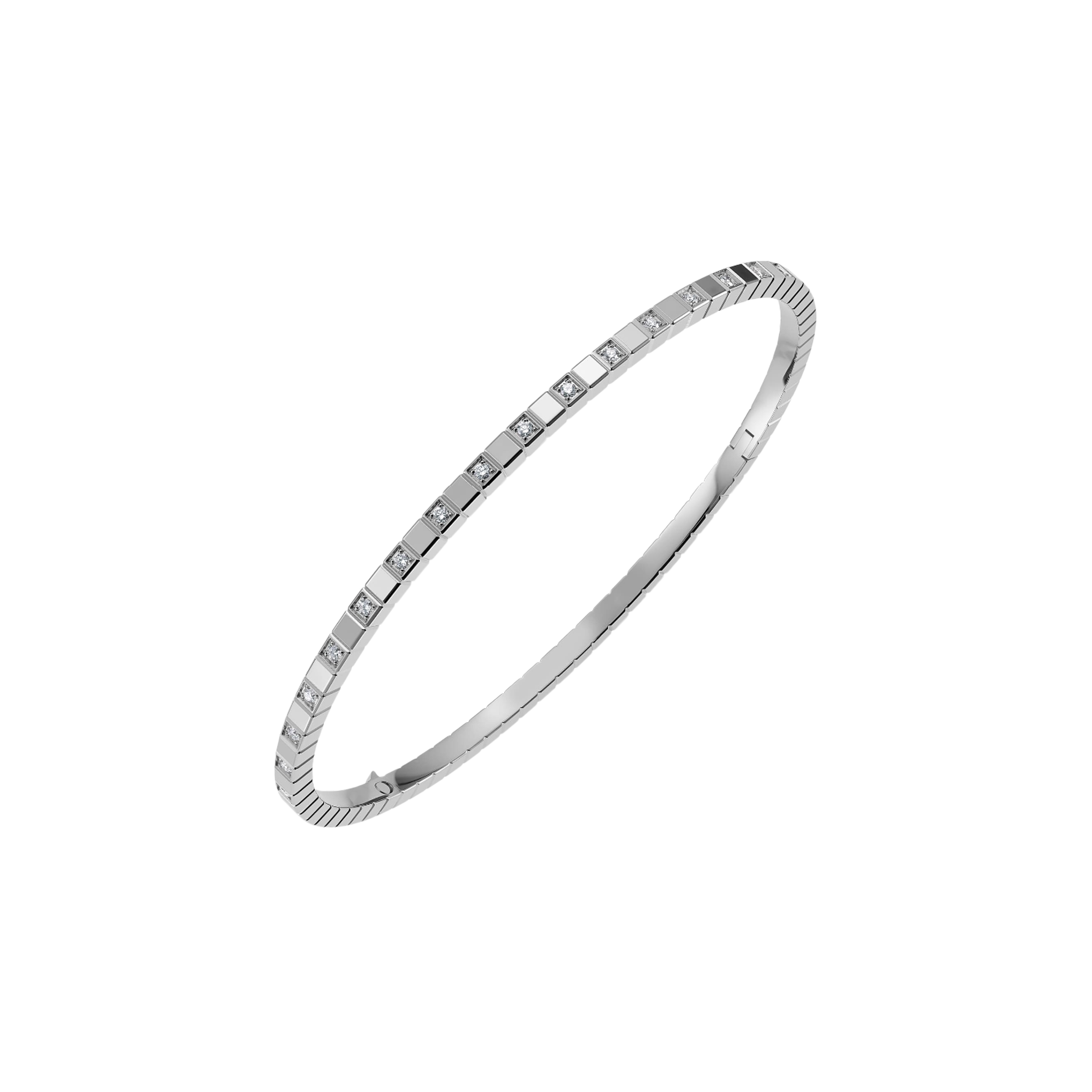 Chopard | CHOPARD  - BRACCIALE GIUNCO, ORO BIANCO ETICO, SEMI-PAV&Eacute; DI DIAMANTI - 857702 (1)