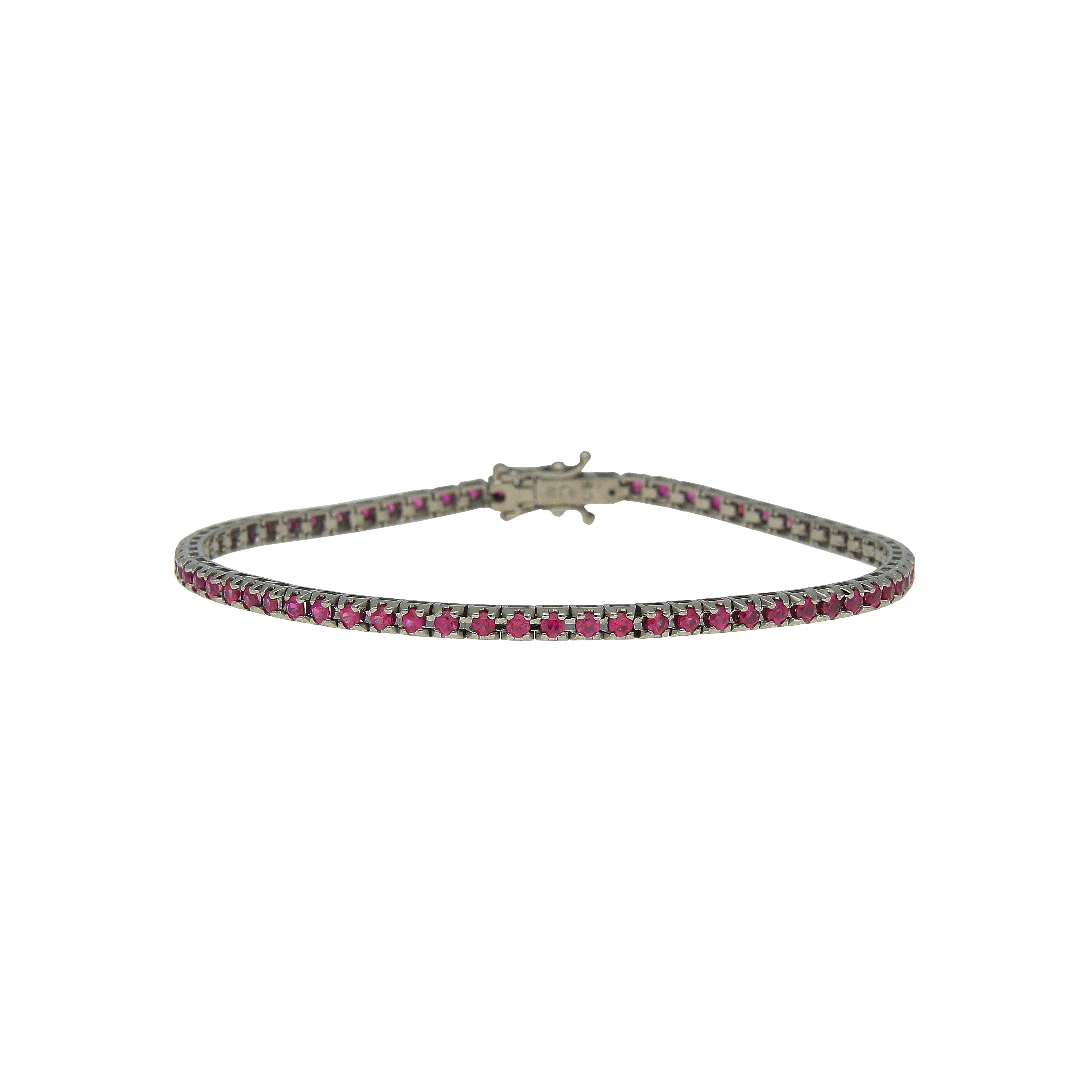 Bartorelli Italian Jewels | BRACCIALE TENNIS IN ORO BRUNITO E RUBINI - 94660610 (1)
