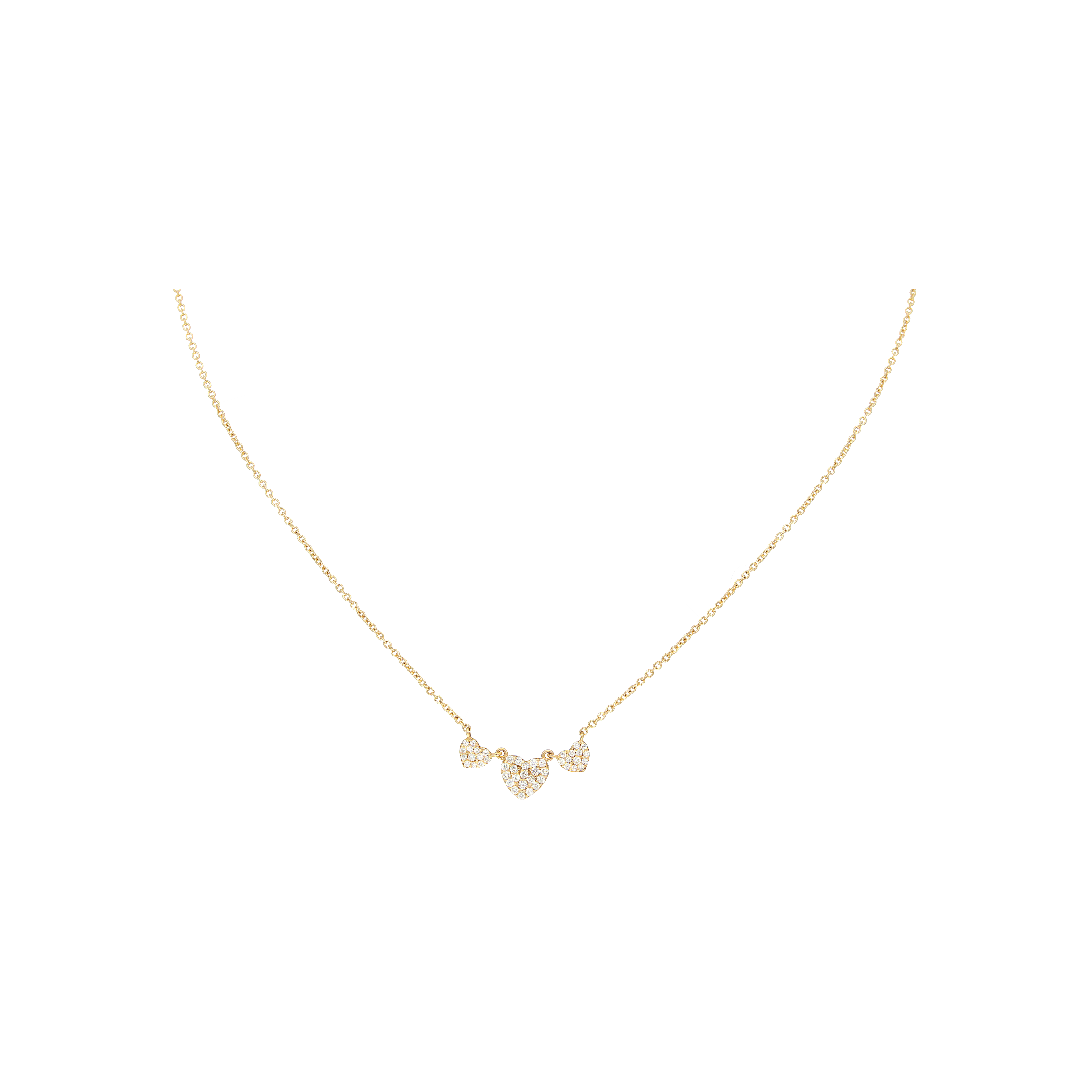Bartorelli Italian Jewels | COLLANA GIROCOLLO CON CUORI IN ORO ROSA E DIAMANTI - C054/27 (1)
