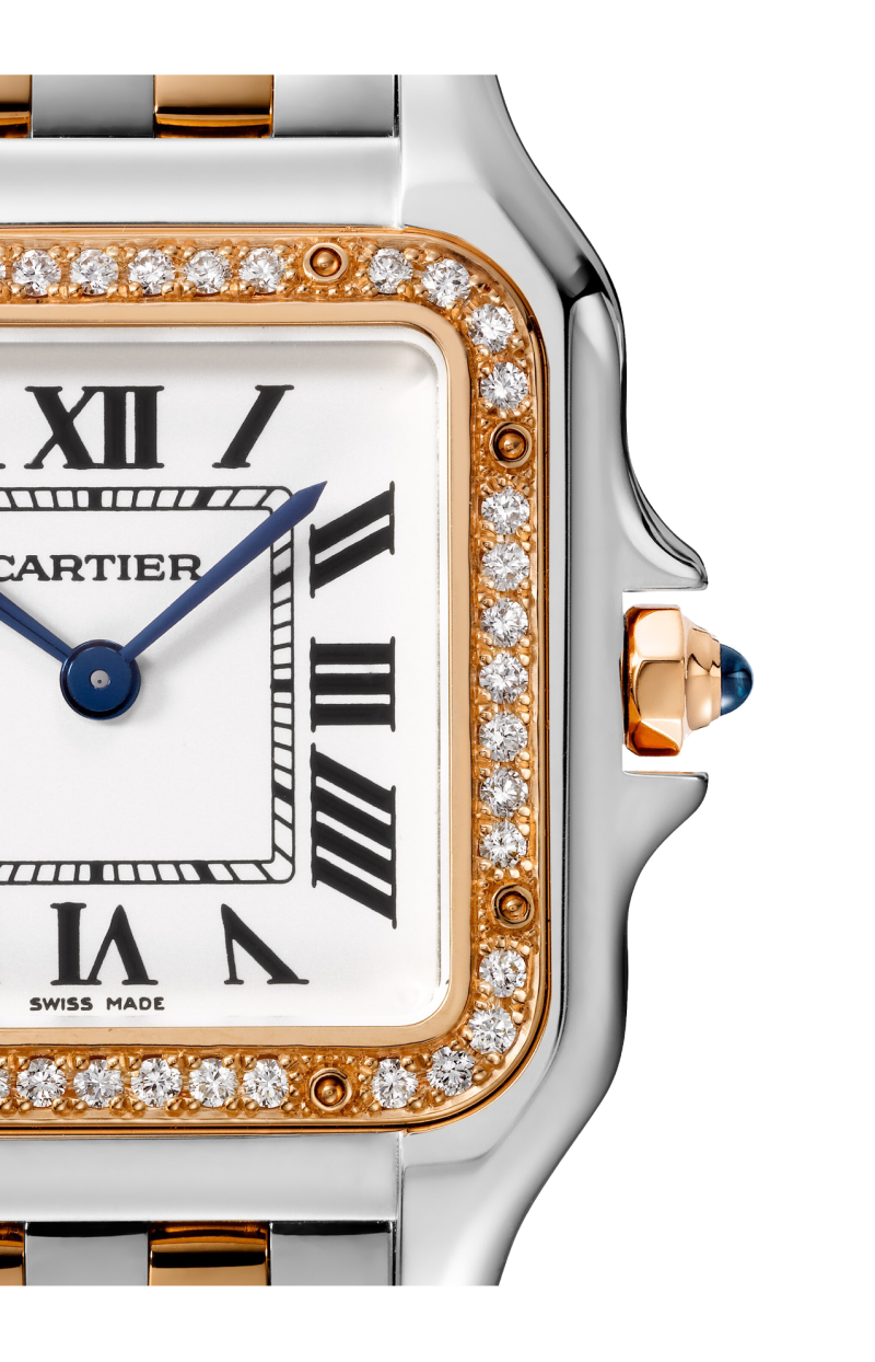 Cartier | PANTH&Egrave;RE DE CARTIER, MODELLO MEDIO, ACCIAIO, ORO ROSA, DIAMANTI, QUARZO - W3PN0015 (4)
