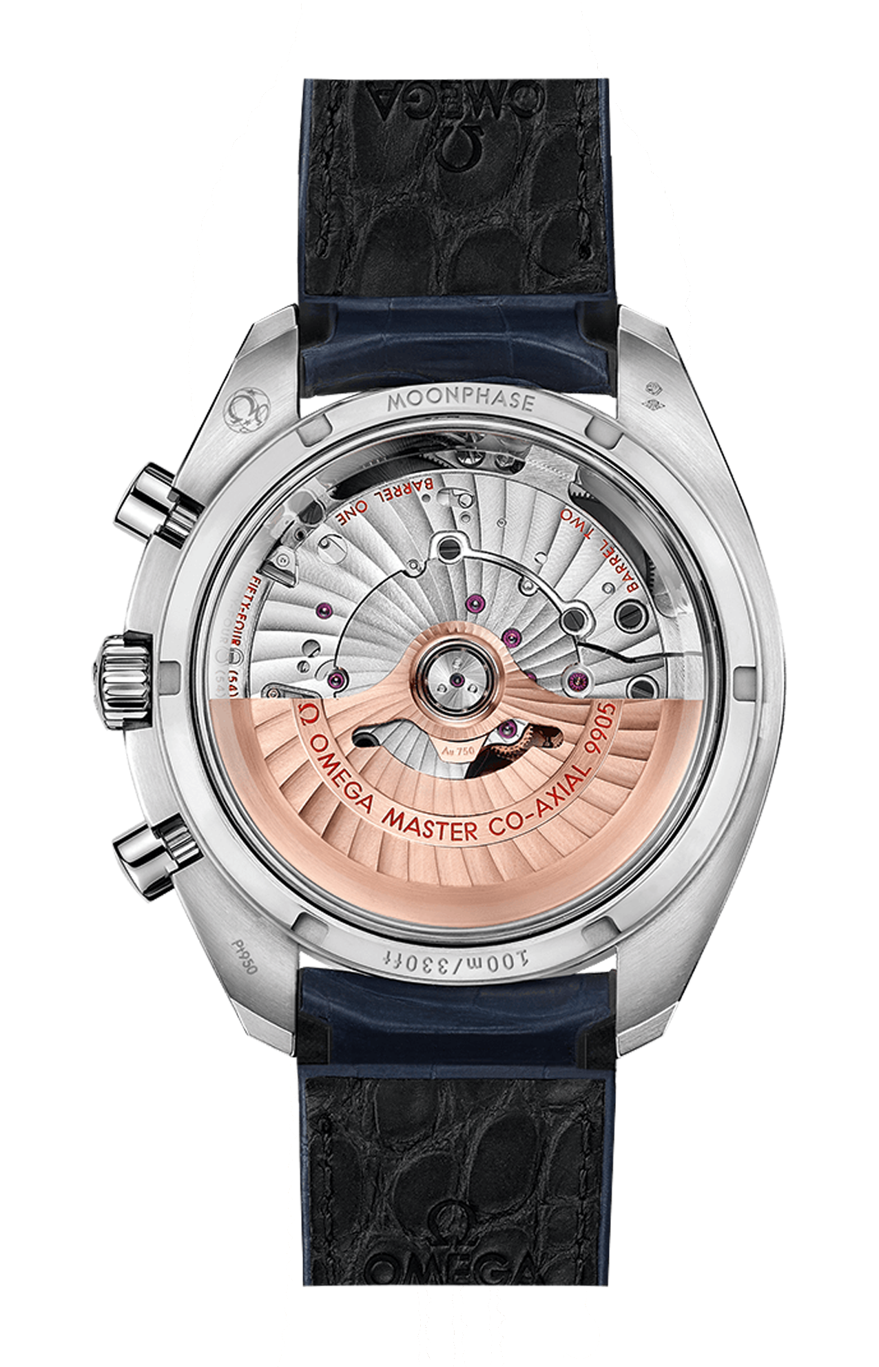 Omega | SPEEDMASTER FASI LUNARI 44,25 MM, PLATINO SU PELLE - 304.93.44.52.99.004 (2)