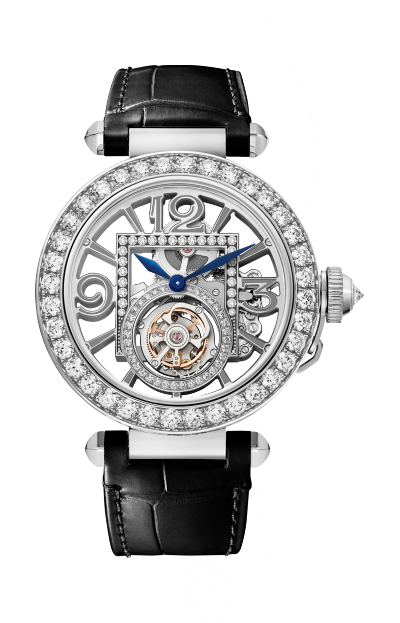 Cartier | PASHA DE CARTIER 41 MM, ORO BIANCO, DIAMANTI, SCHELETRATO, MANUALE - HPI01435 (1)