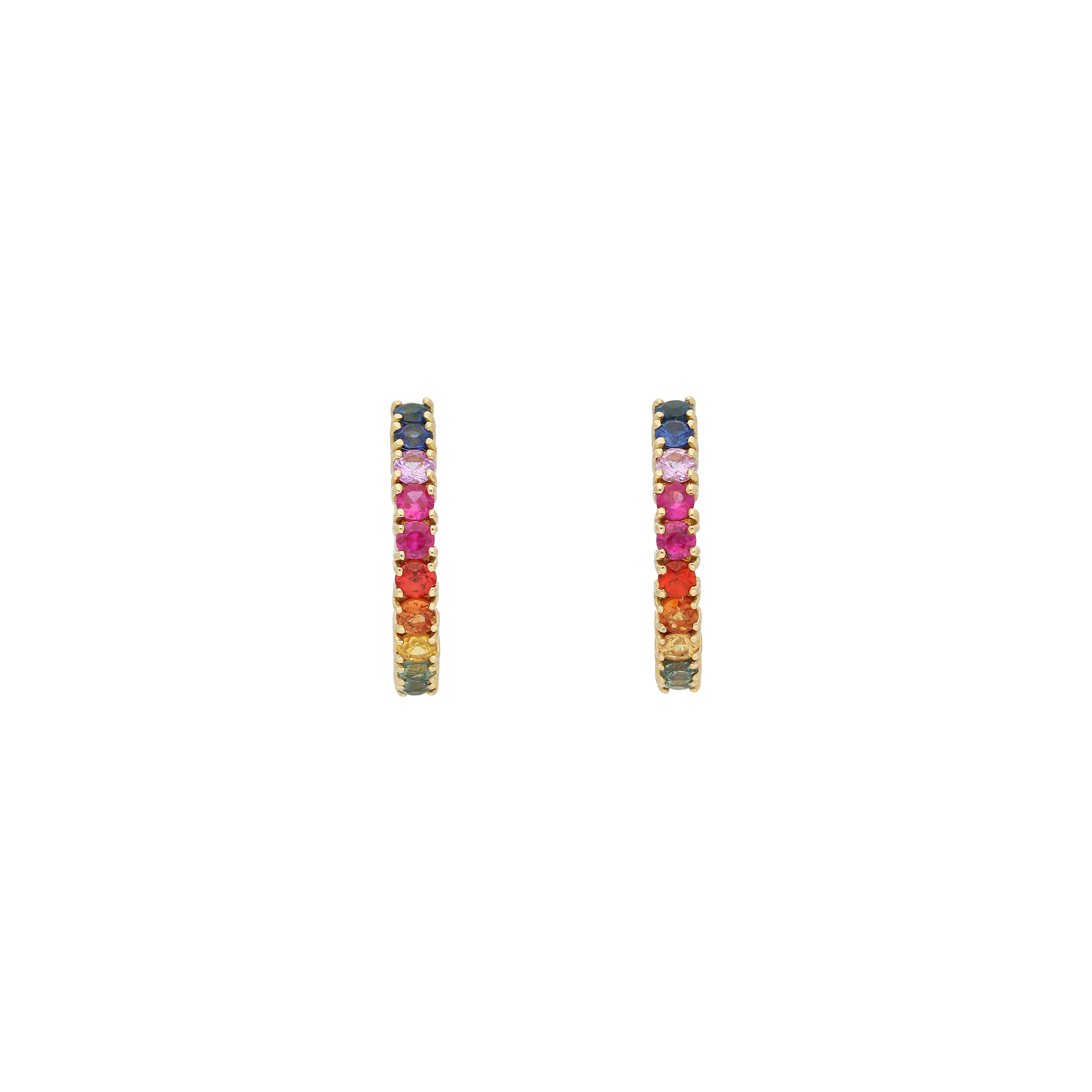 Bartorelli Italian Jewels | ORECCHINI IN ORO ROSA CON ZAFFIRI MULTICOLOR - KE1057/MS (2)